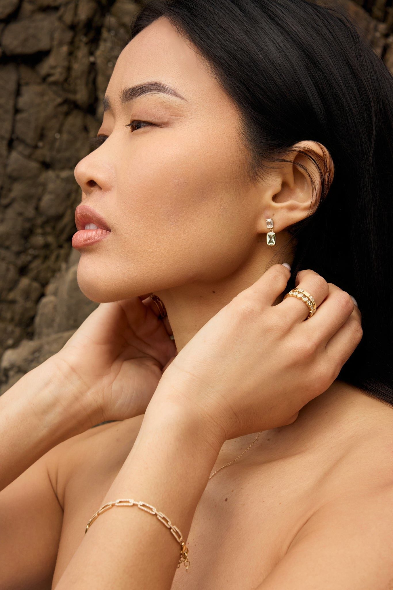 Diamond & Mint Tourmaline Earrings