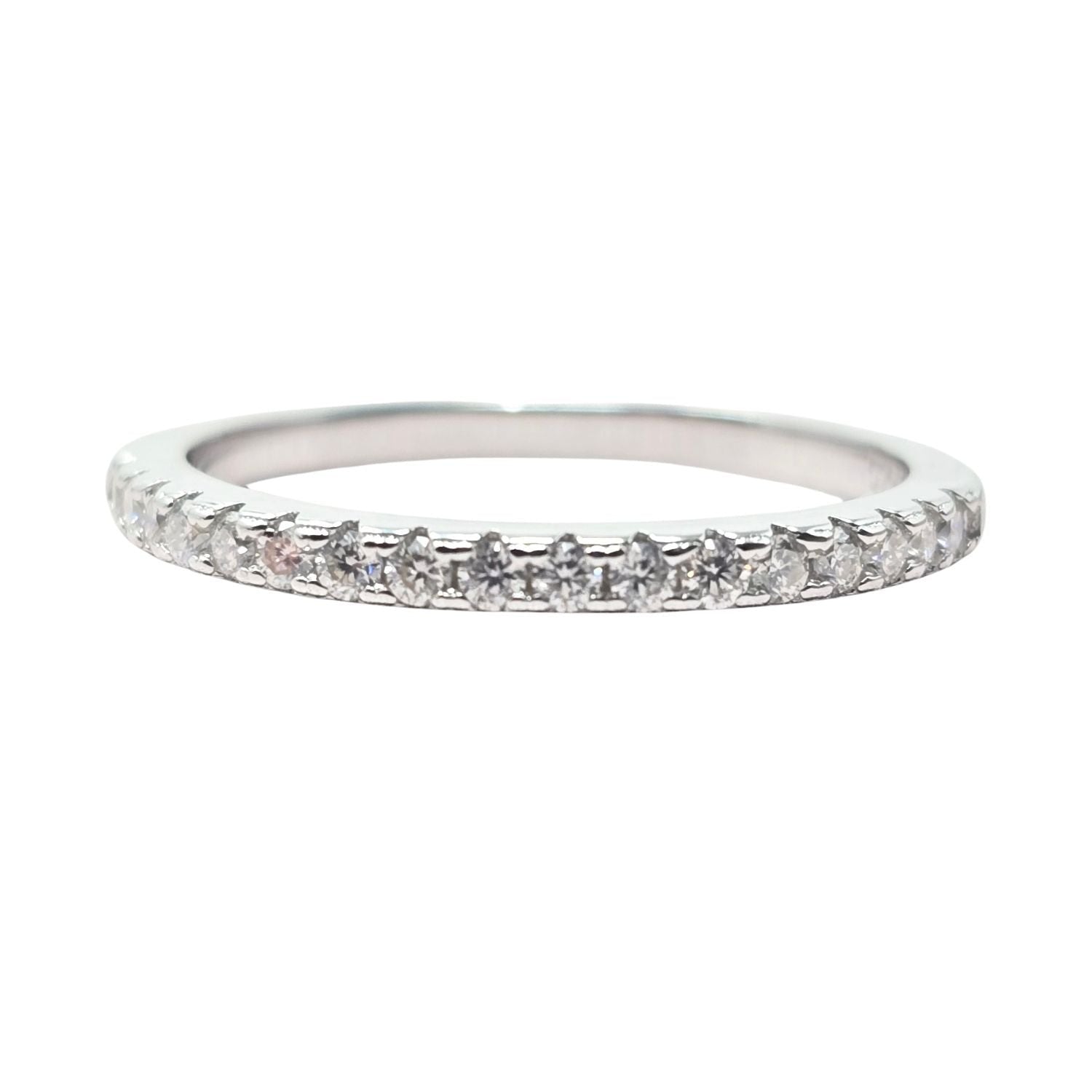 Diamond Moissanite Crystal Sterling Silver Ring