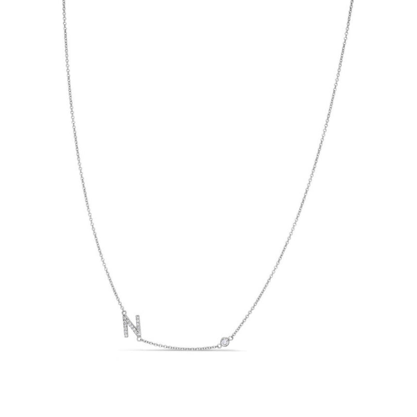 Small Diamond Letter Necklace