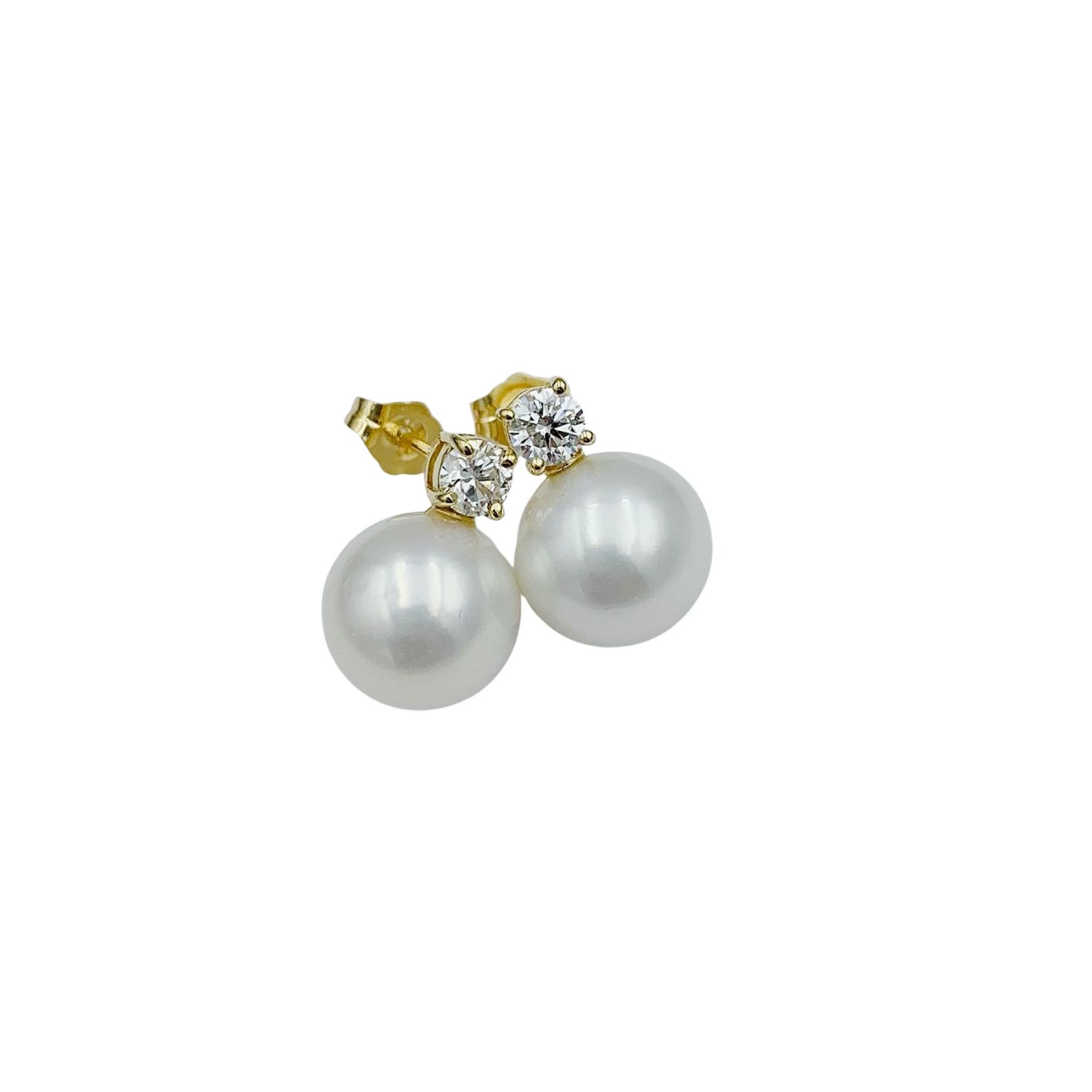 Diamond Pearl Earrings