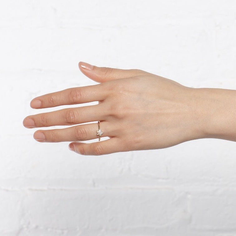 5 Point Star Diamond Ring