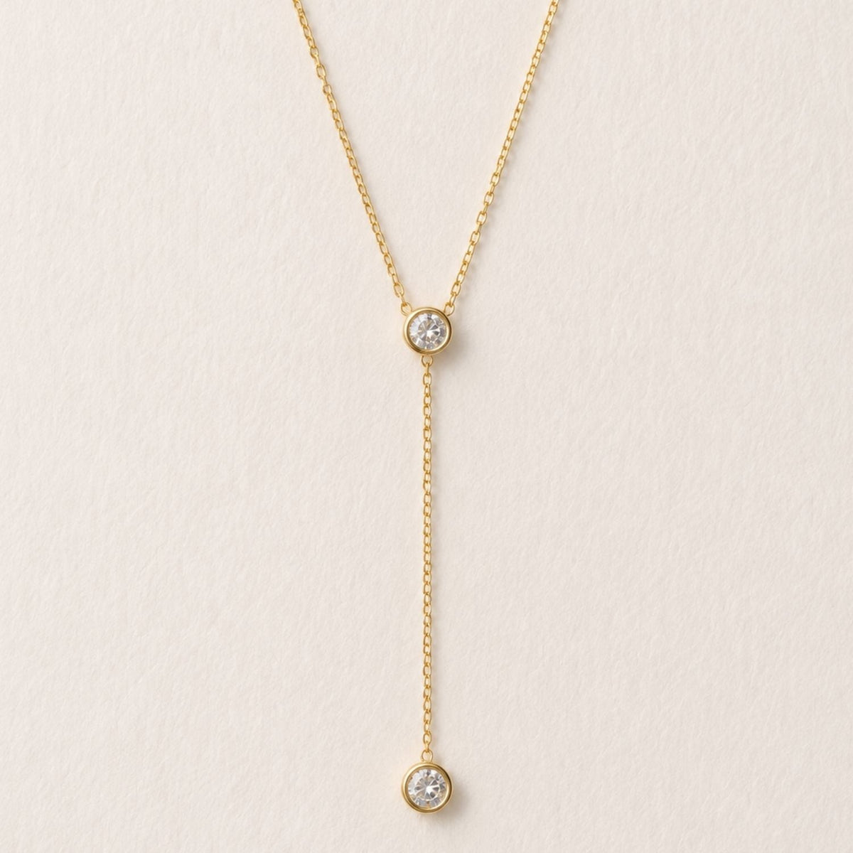 Aurora Two Diamond Lariat Necklace