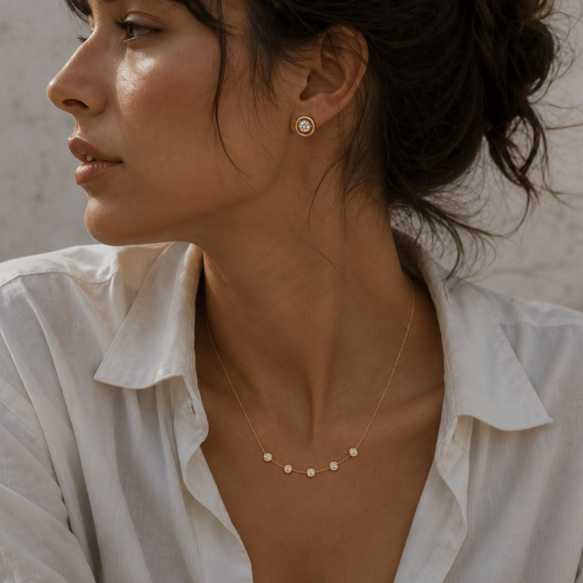 Aurora 5 Diamond Necklace