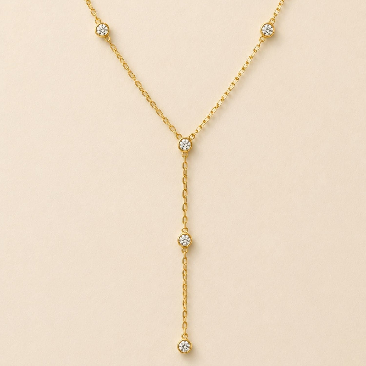 Aurora Five Diamond Lariat Necklace