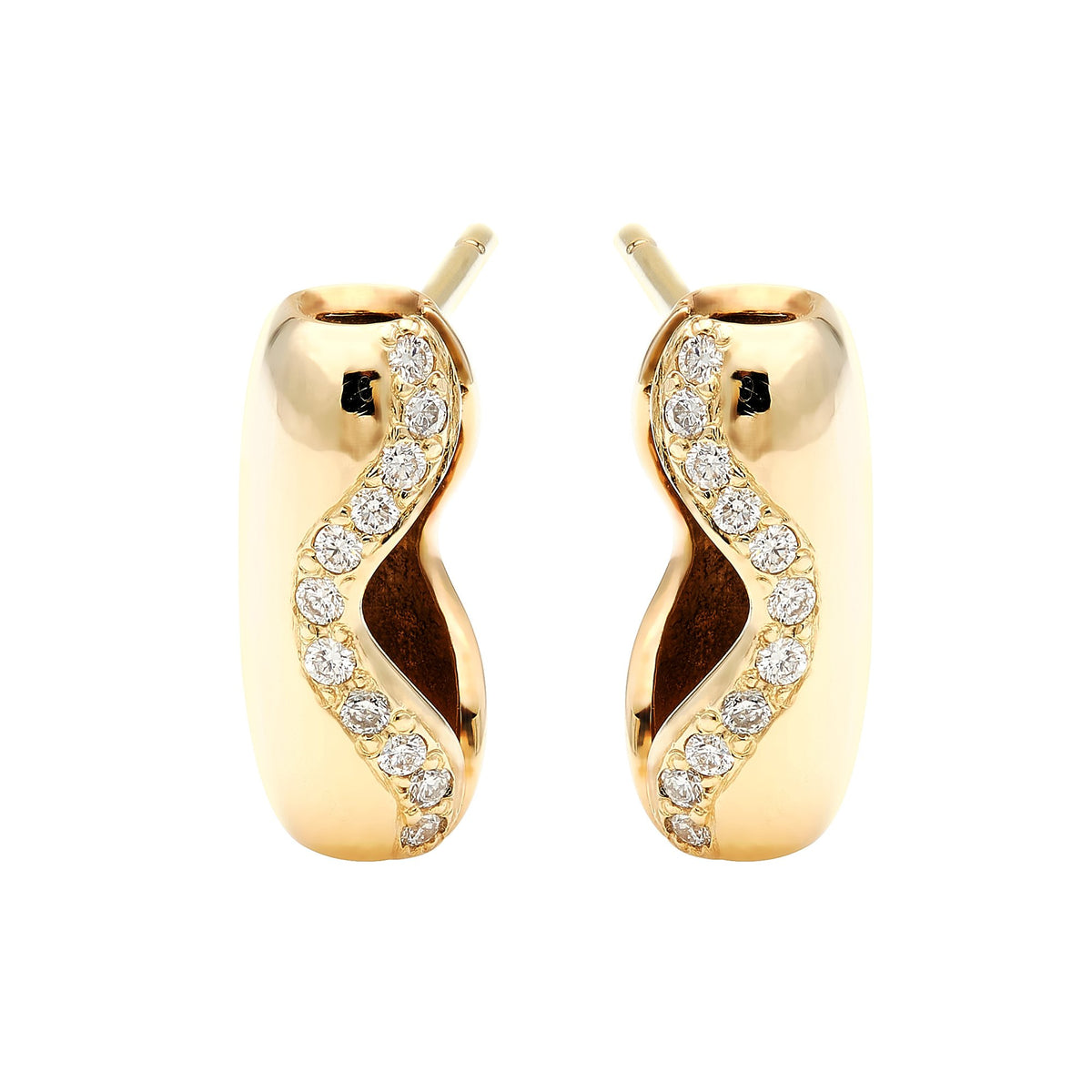 Diamond Connector stud earrings