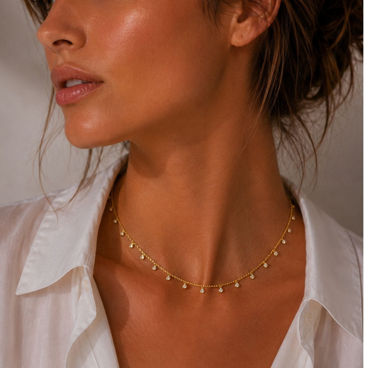 Aurora Diamond Stardust Necklace