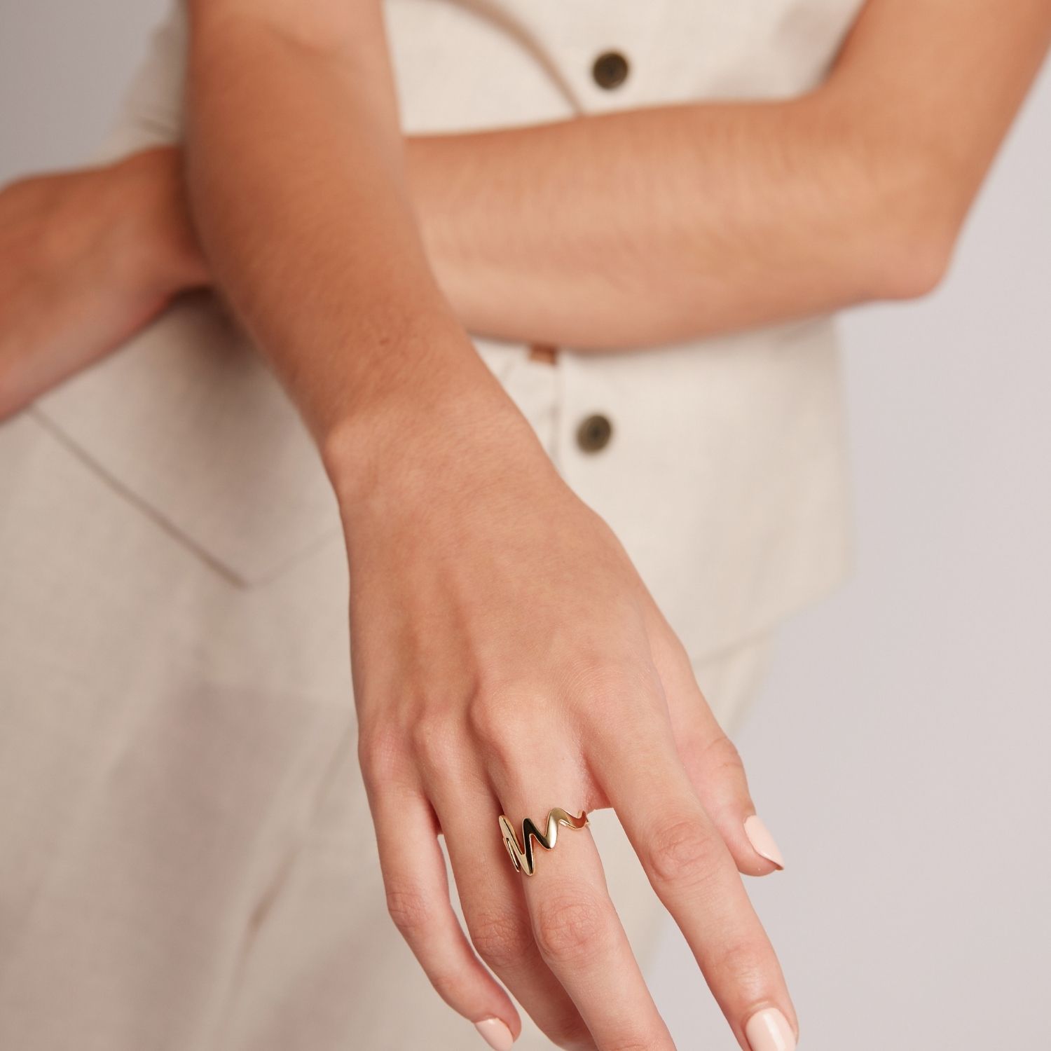 Diana Heartbeat Ring Gold