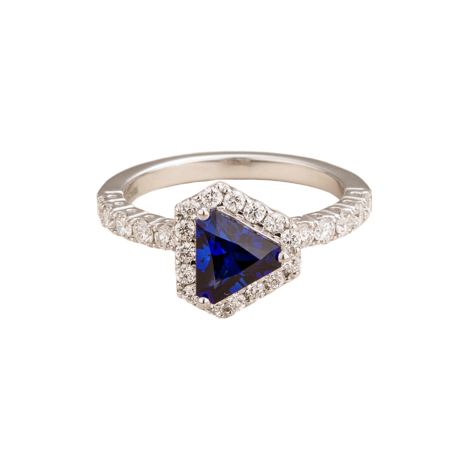 Diana Ring In Blue Sapphire & Diamond