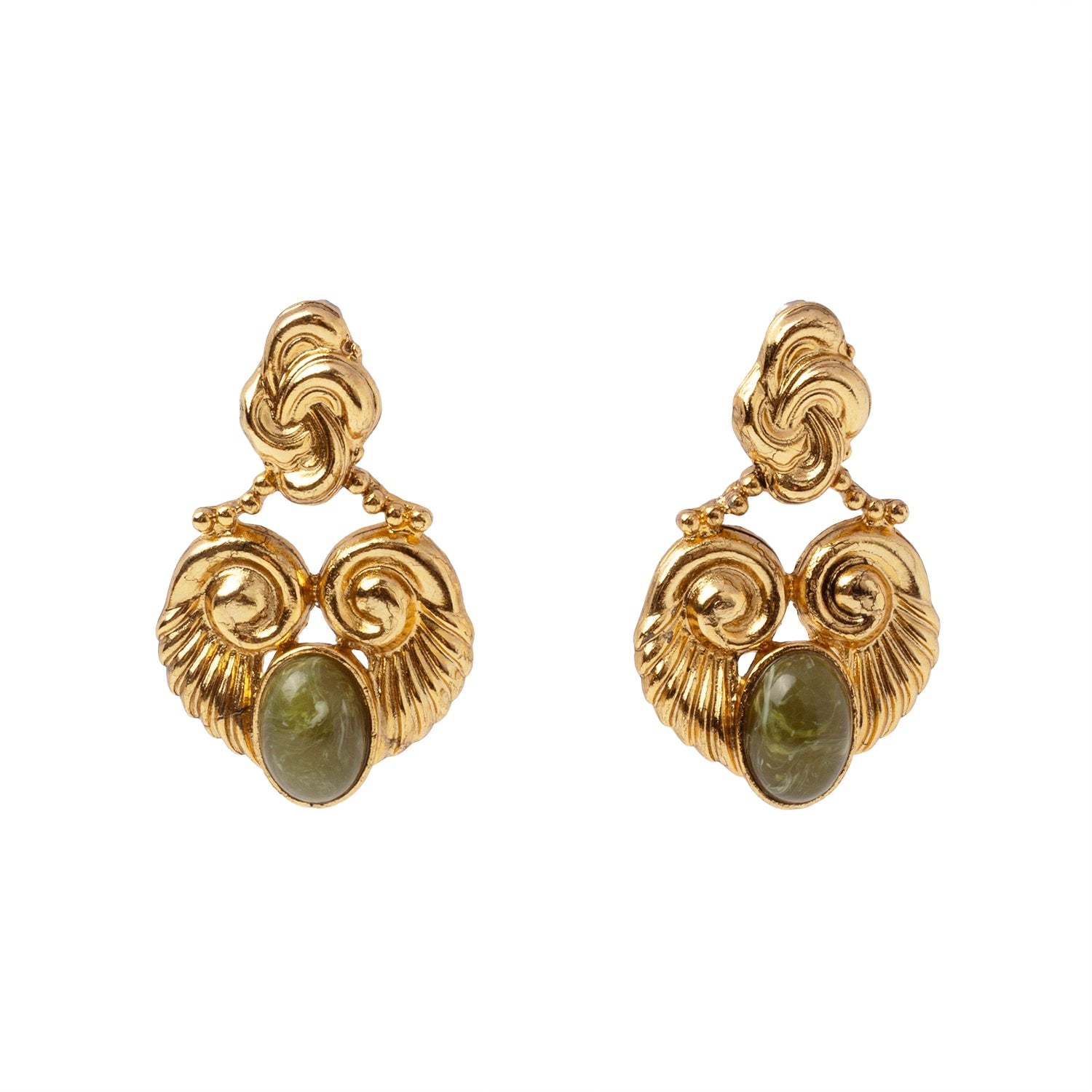 Vintage Gold Plated Disco Earring