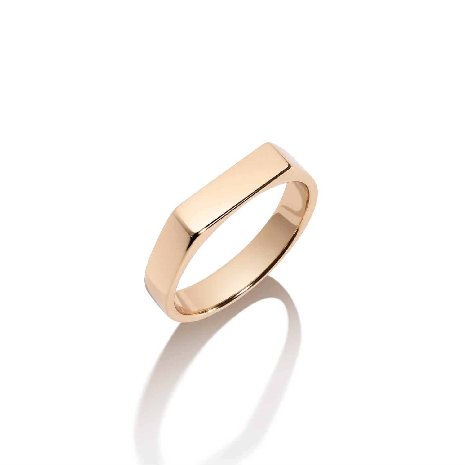 Ditch Your Comfort Zone Ring - 18K Gold Vermeil Minimalist Rectangle Signet Ring