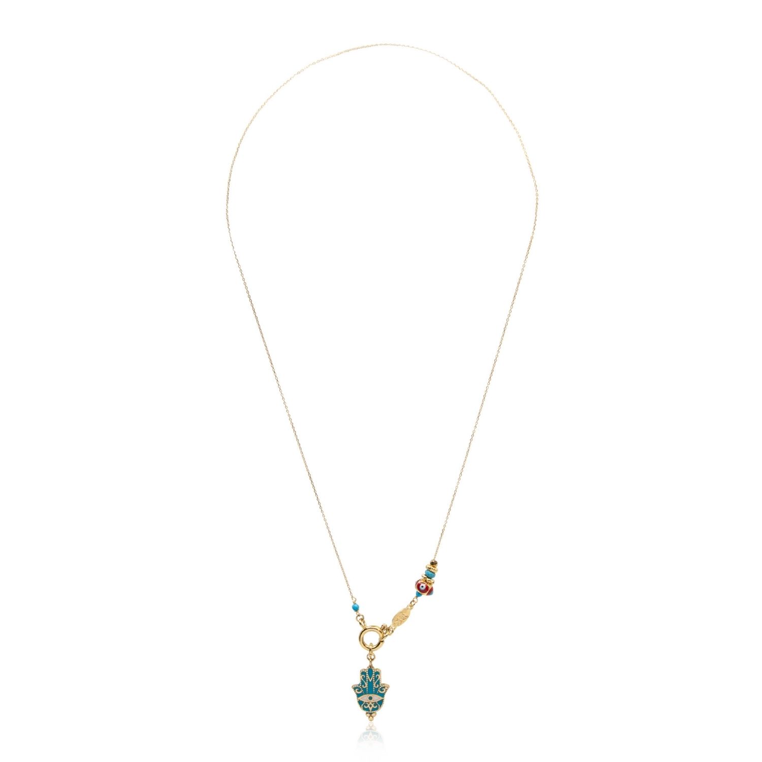 Divine - Azure - Hamsa Necklace