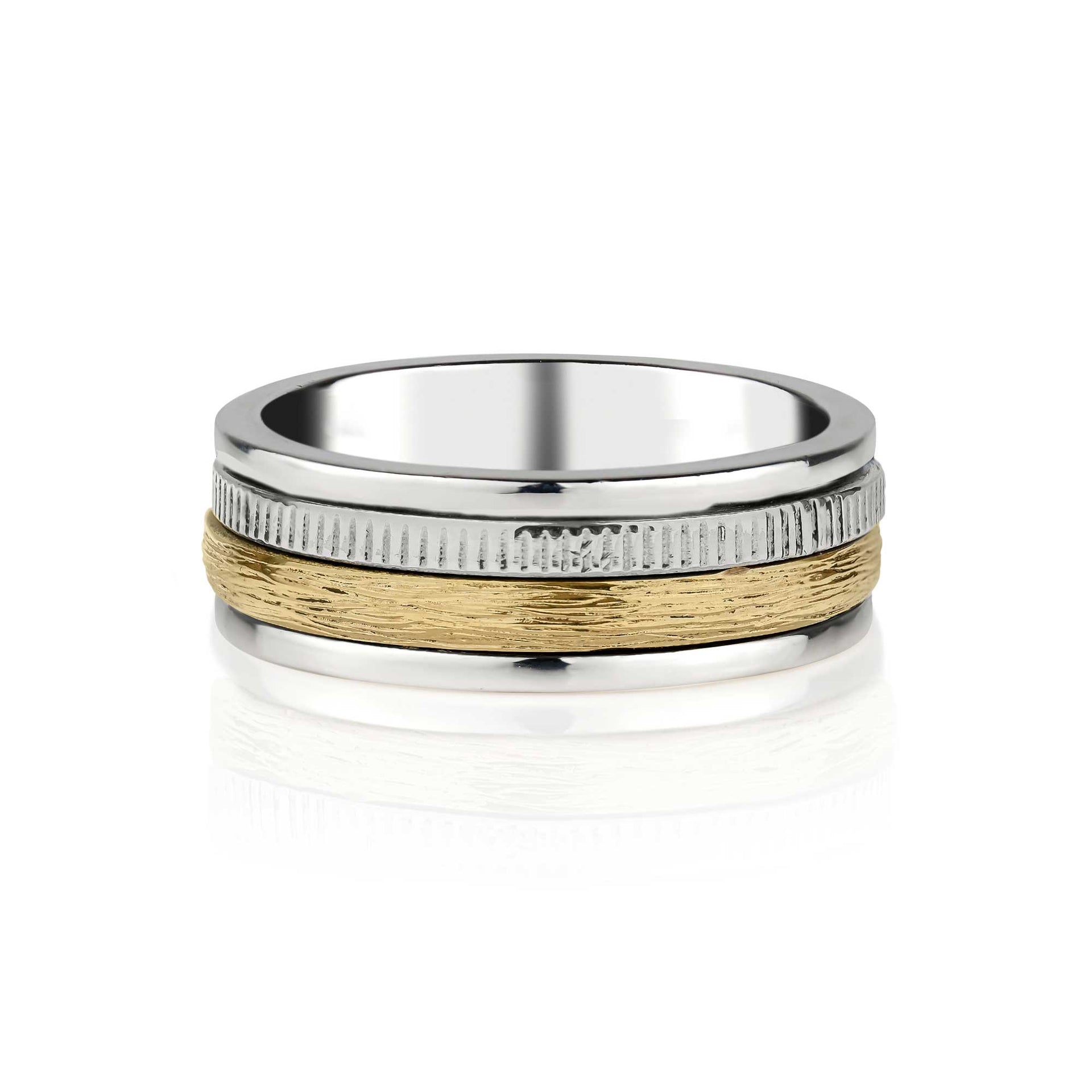 Divine Cosmos Silver Unisex Spinning Ring