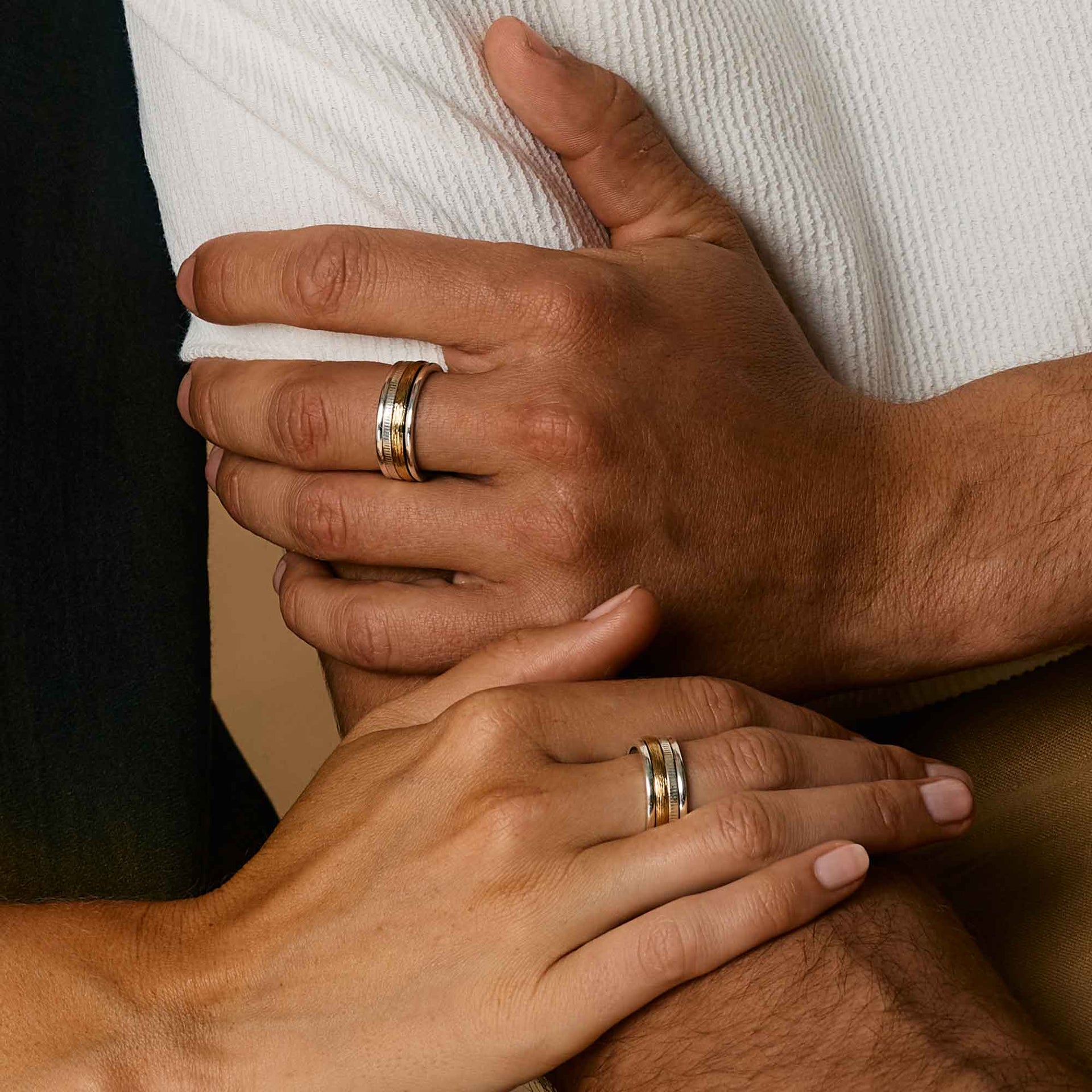 Divine Cosmos Silver Unisex Spinning Ring