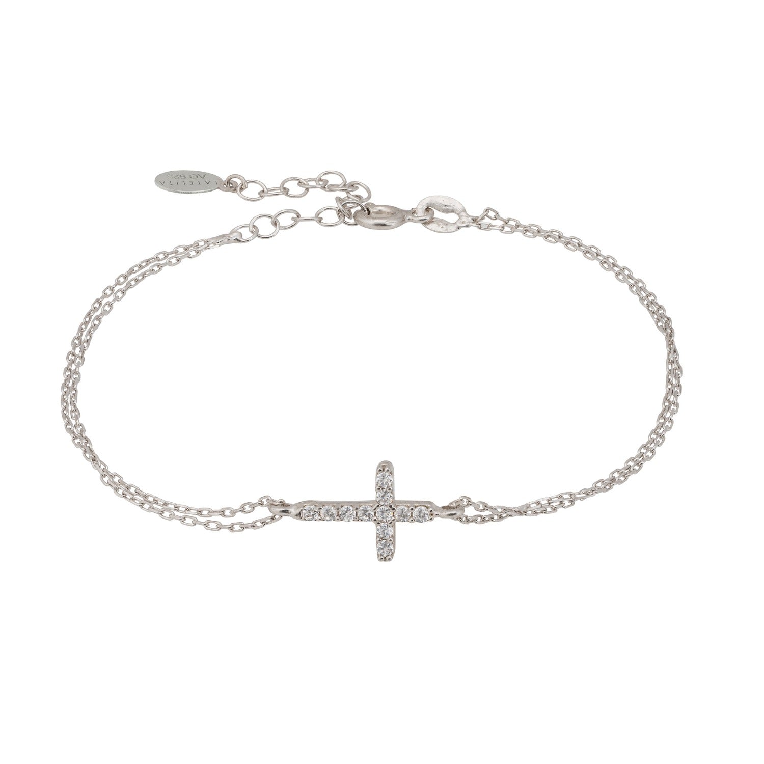 Divine Cross Bracelet Silver