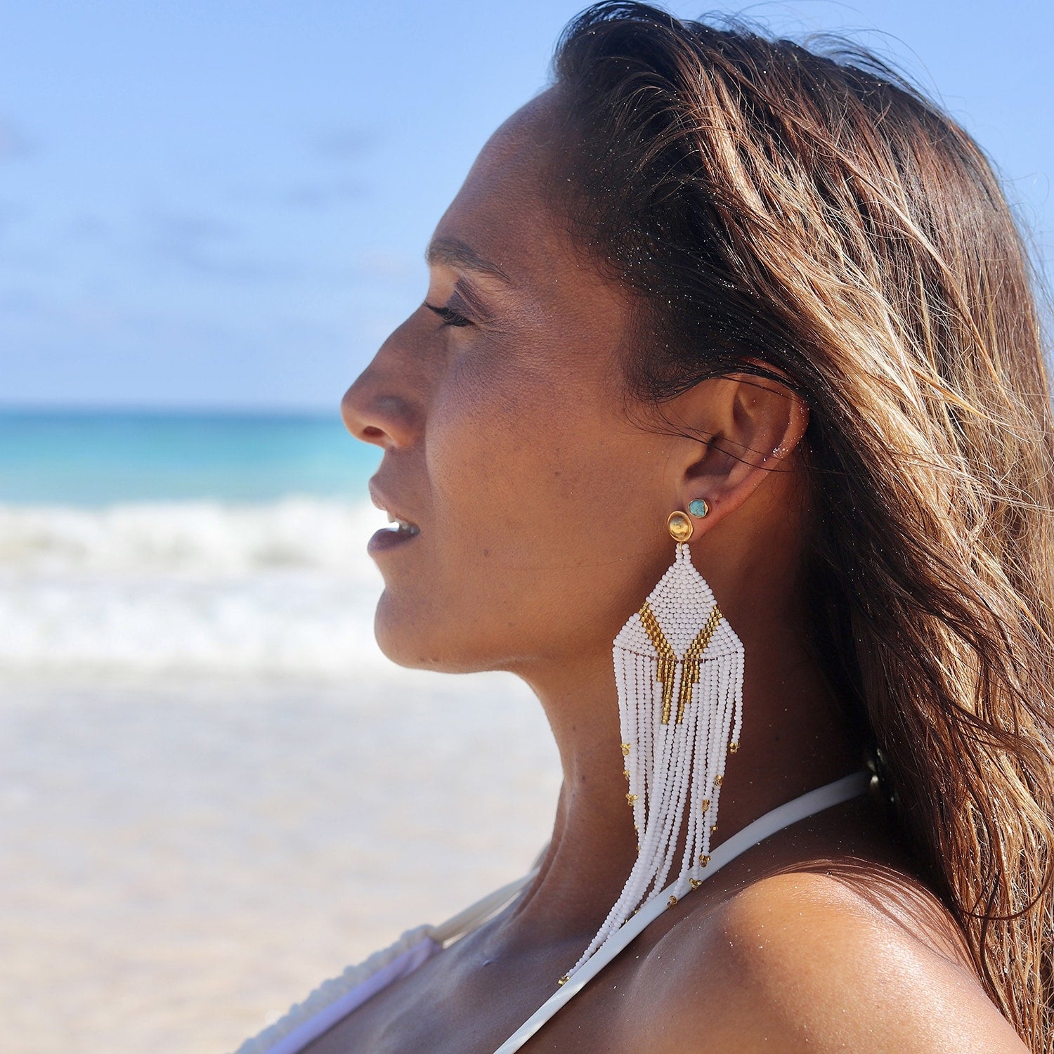 Divine Goddess Beaded Earrings