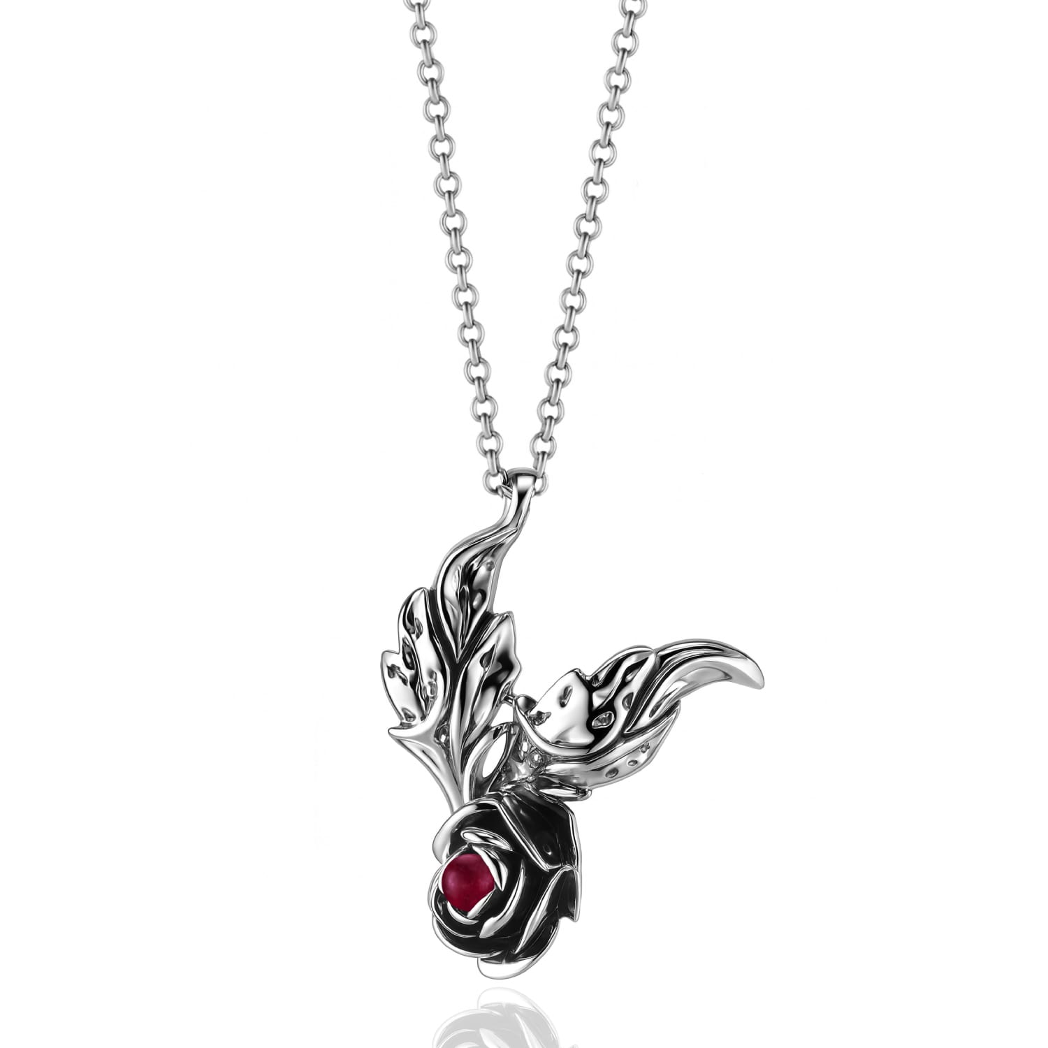 Divine Necklace Silver With Natural Ruby