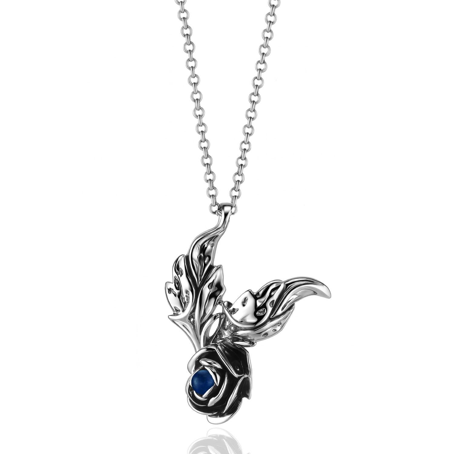 Divine Necklace Silver With Natural Sapphire