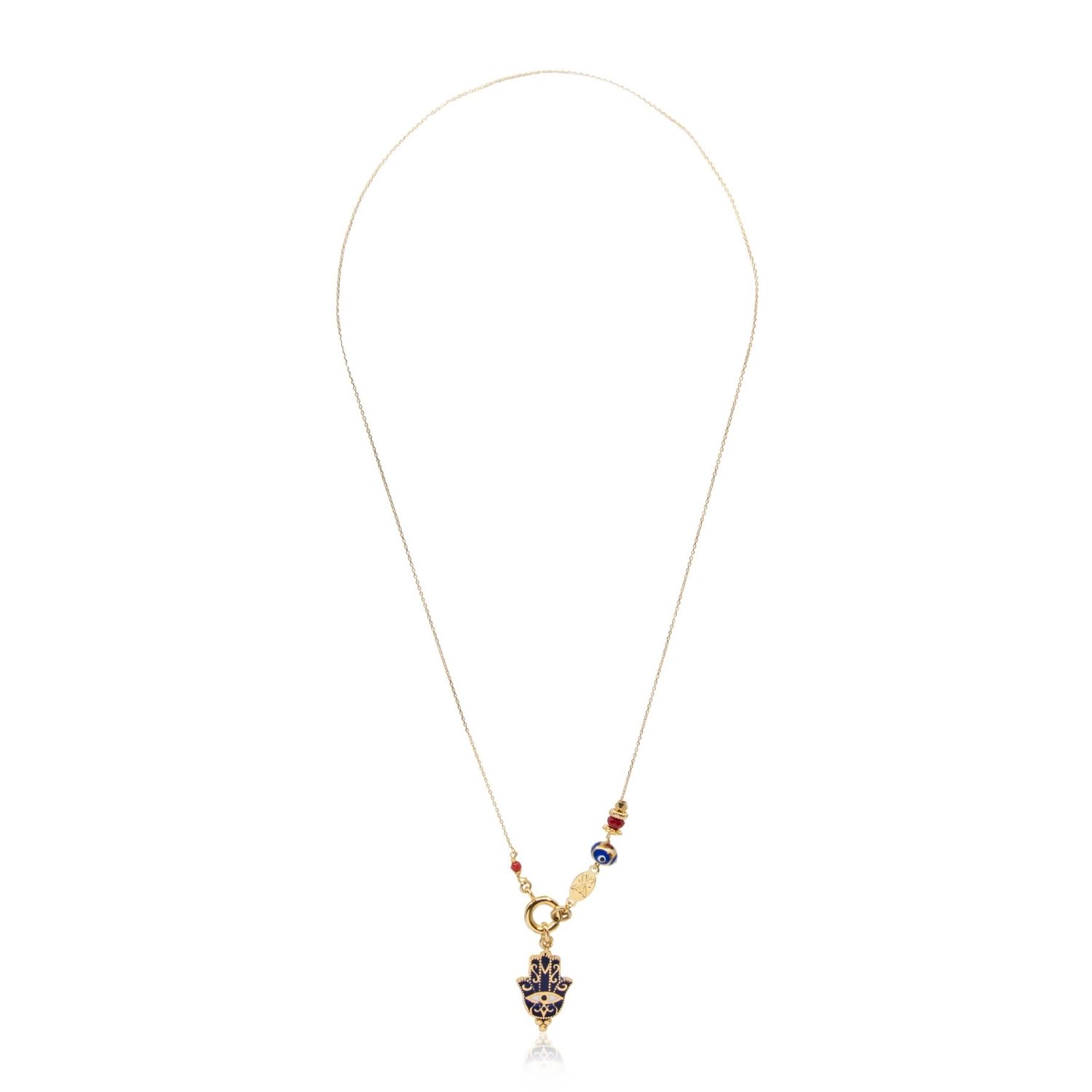 Divine - Ultramarine - Hamsa Necklace