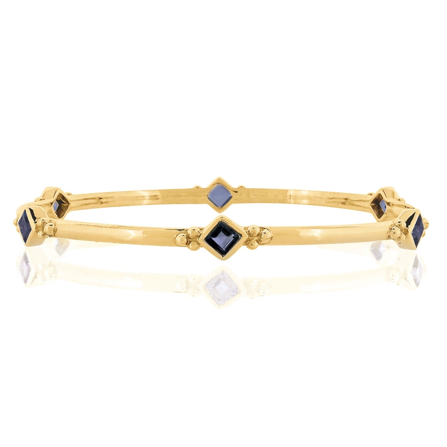 Divinity Princess Gold Vermeil Bangle - Iolite