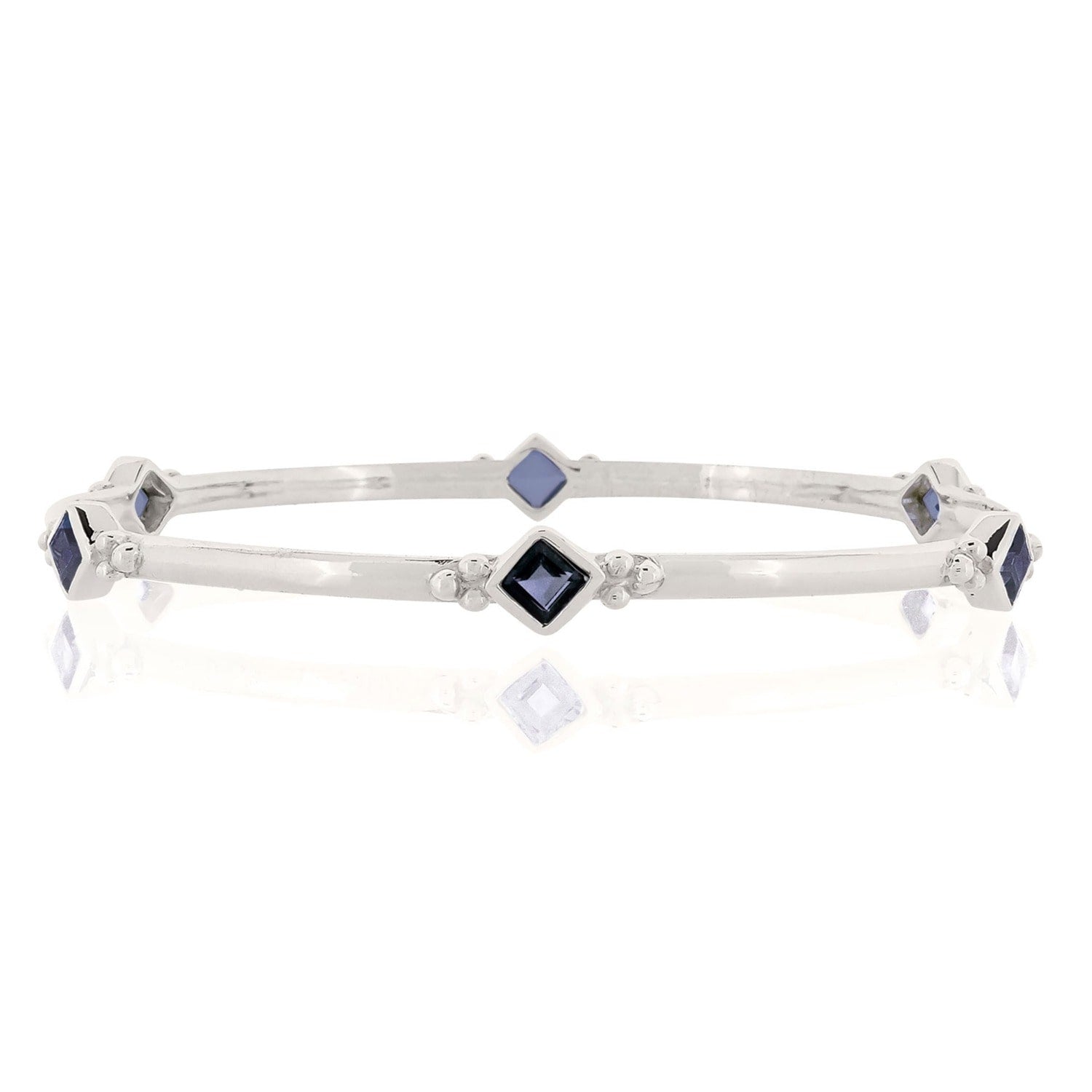 Divinity Princess Silver Bangle - Iolite