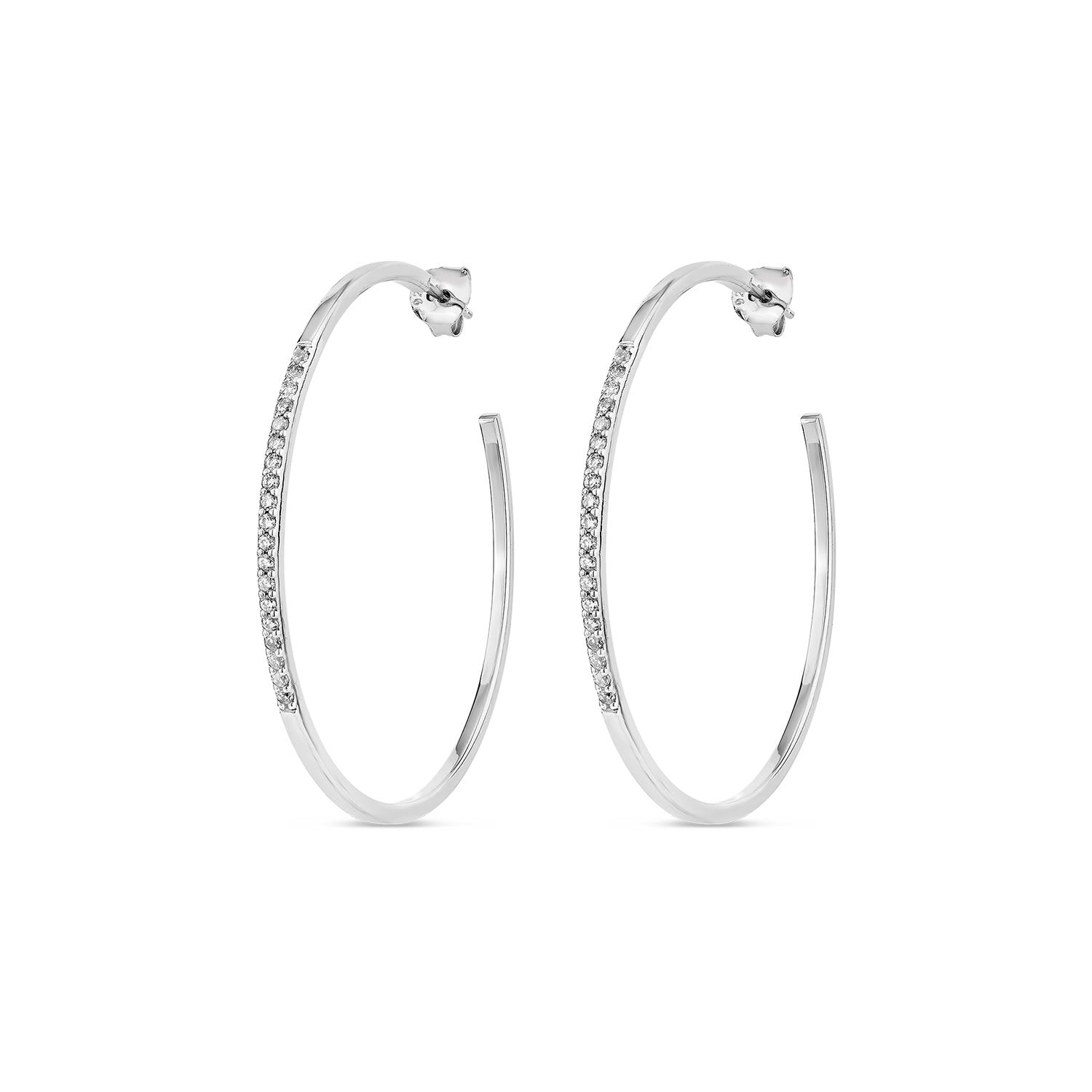 Adventure Earrings With Man Made Cz Diamond Stimulant In Sterling Silver