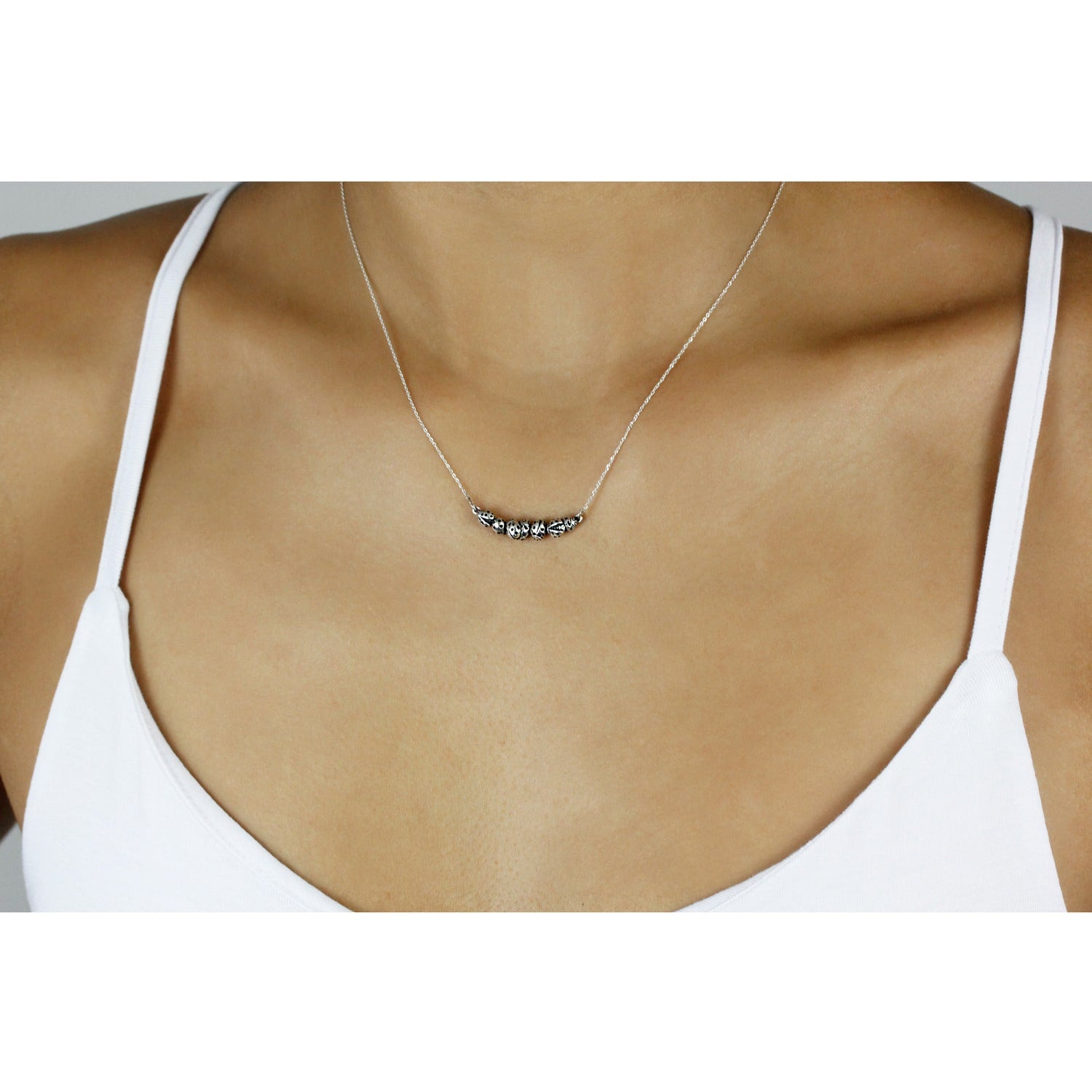 Loveliness Of Ladybirds Necklace – Silver