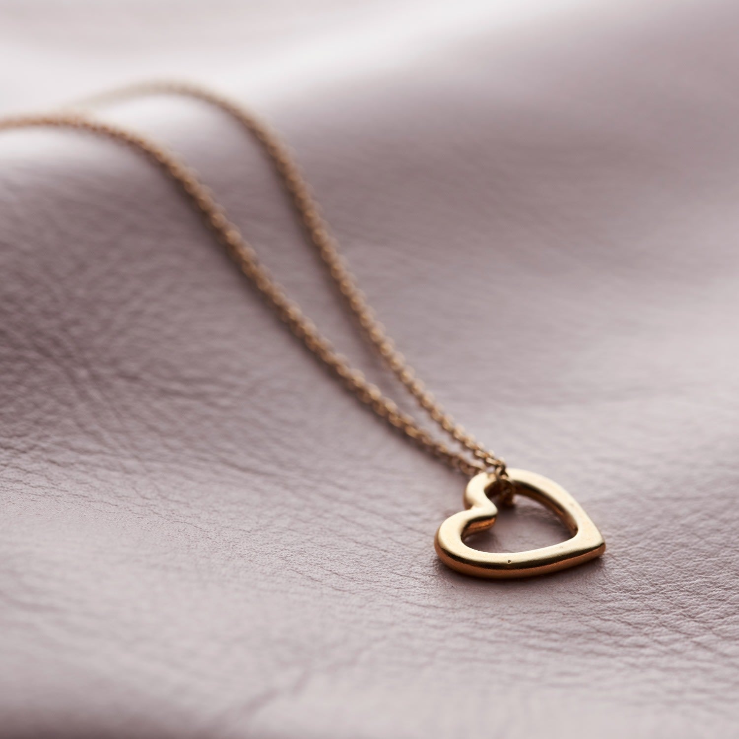 Yellow Gold Plated 'Love' Mini Heart Necklace