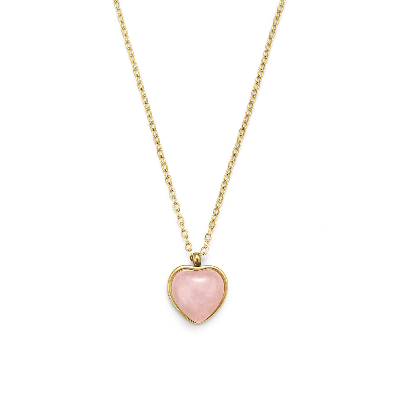 Dorotea - Gemstone Heart Necklace Stainless Steel