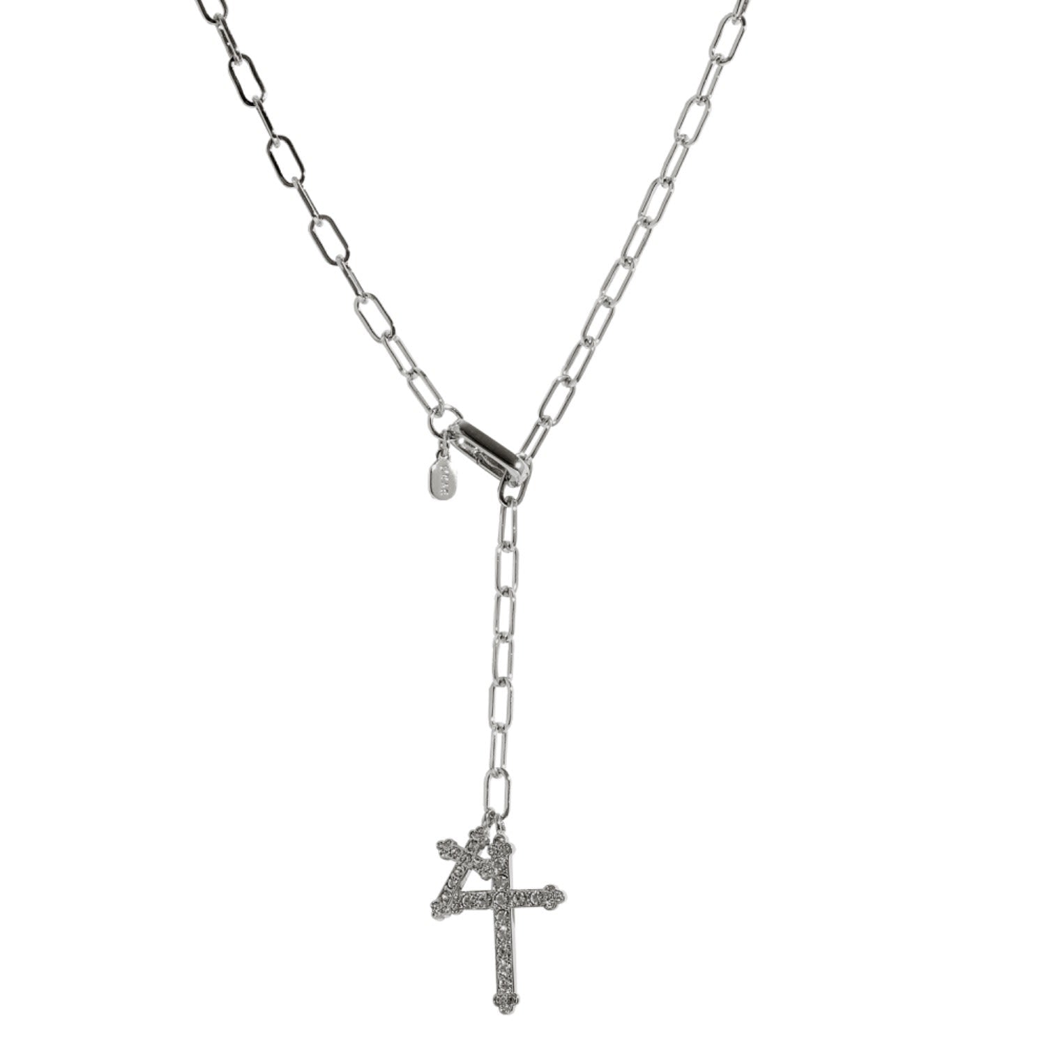 Double Baroque Cross Pendants Silver