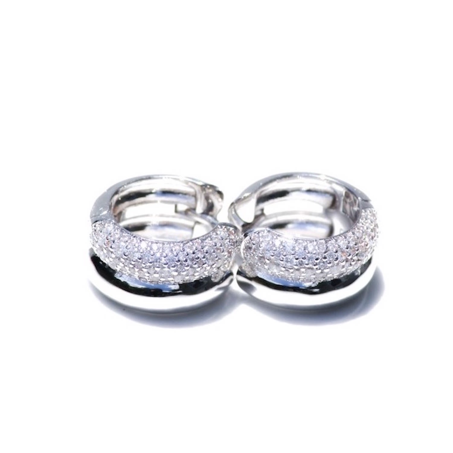 Double Donut Huggies- Sterling Silver