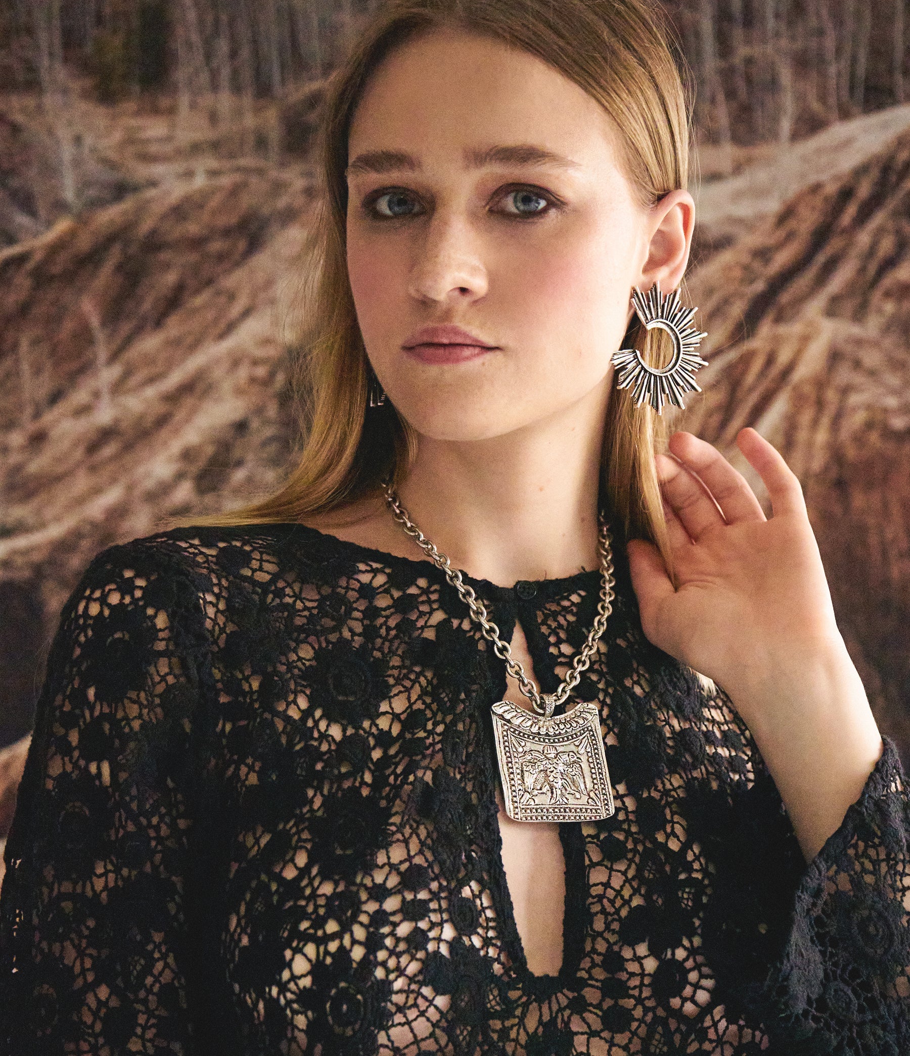 Sunburst Earrings - Silver