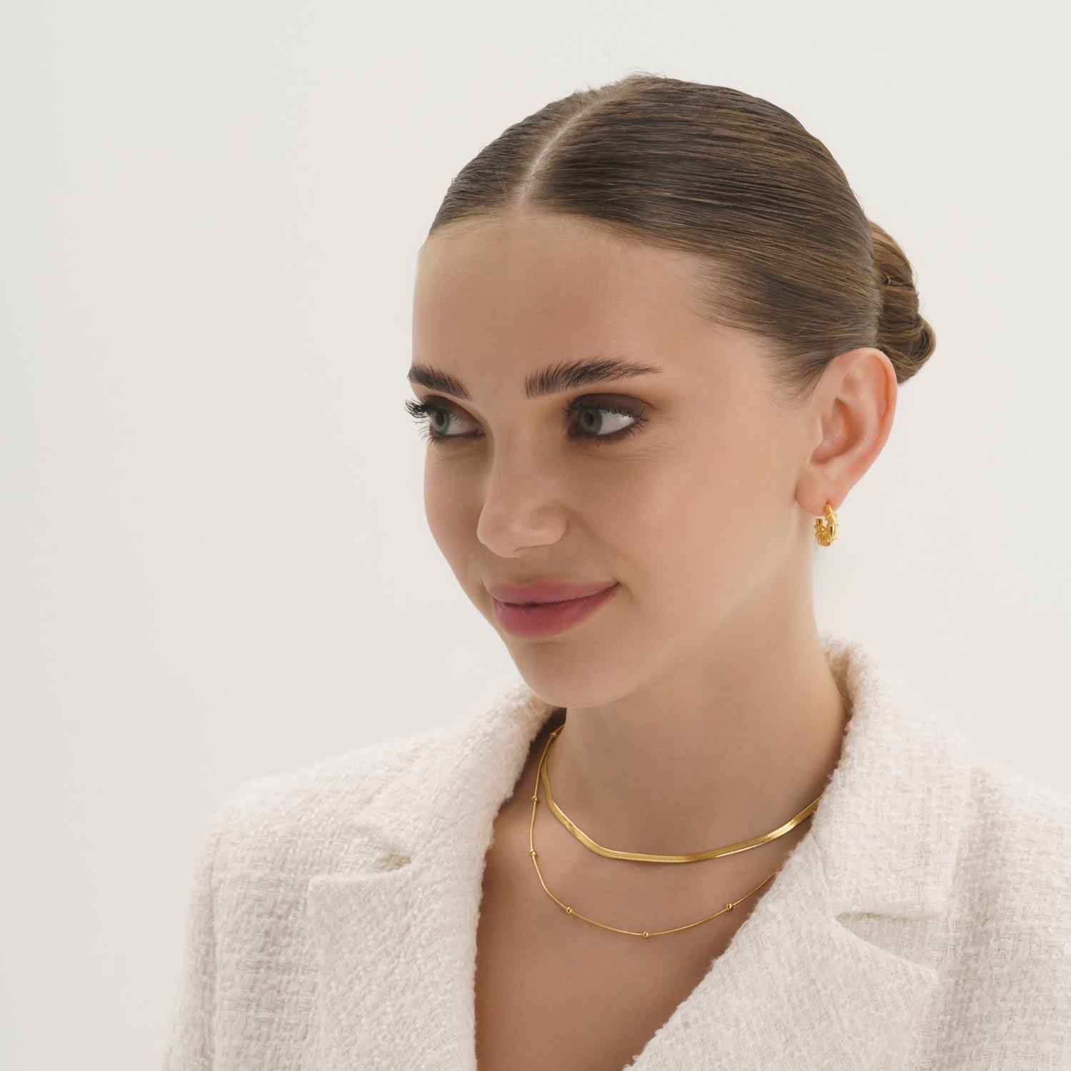 Double Gold Chain Choker