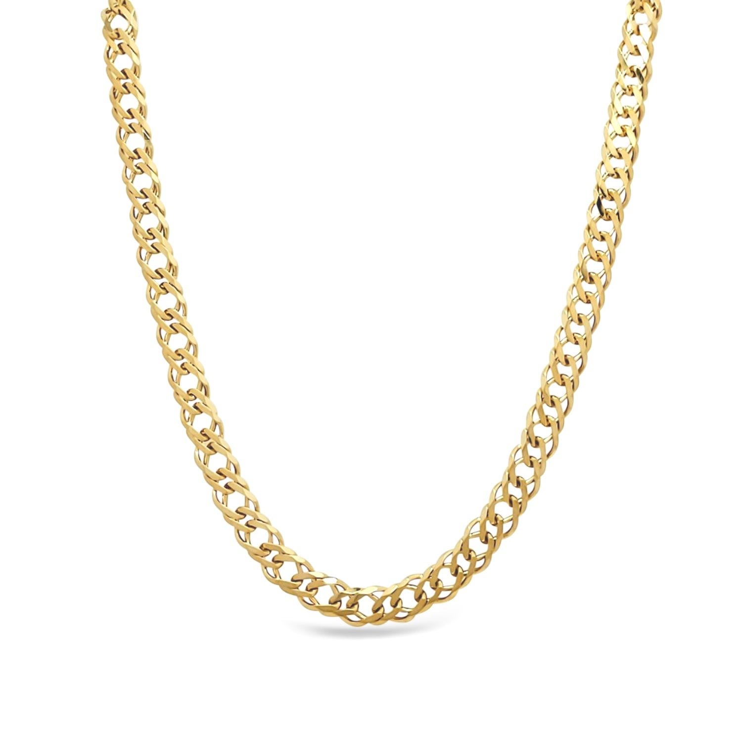 Double Link Chain Necklace - Gold
