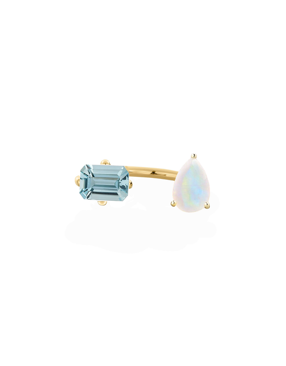 DOUBLE OCTOGONE PEAR RING