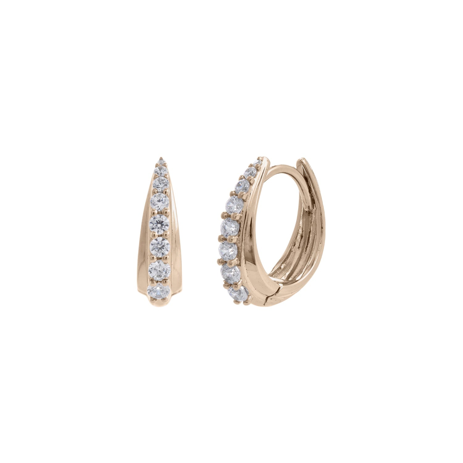 Doublet Moissanite Huggie Hoops
