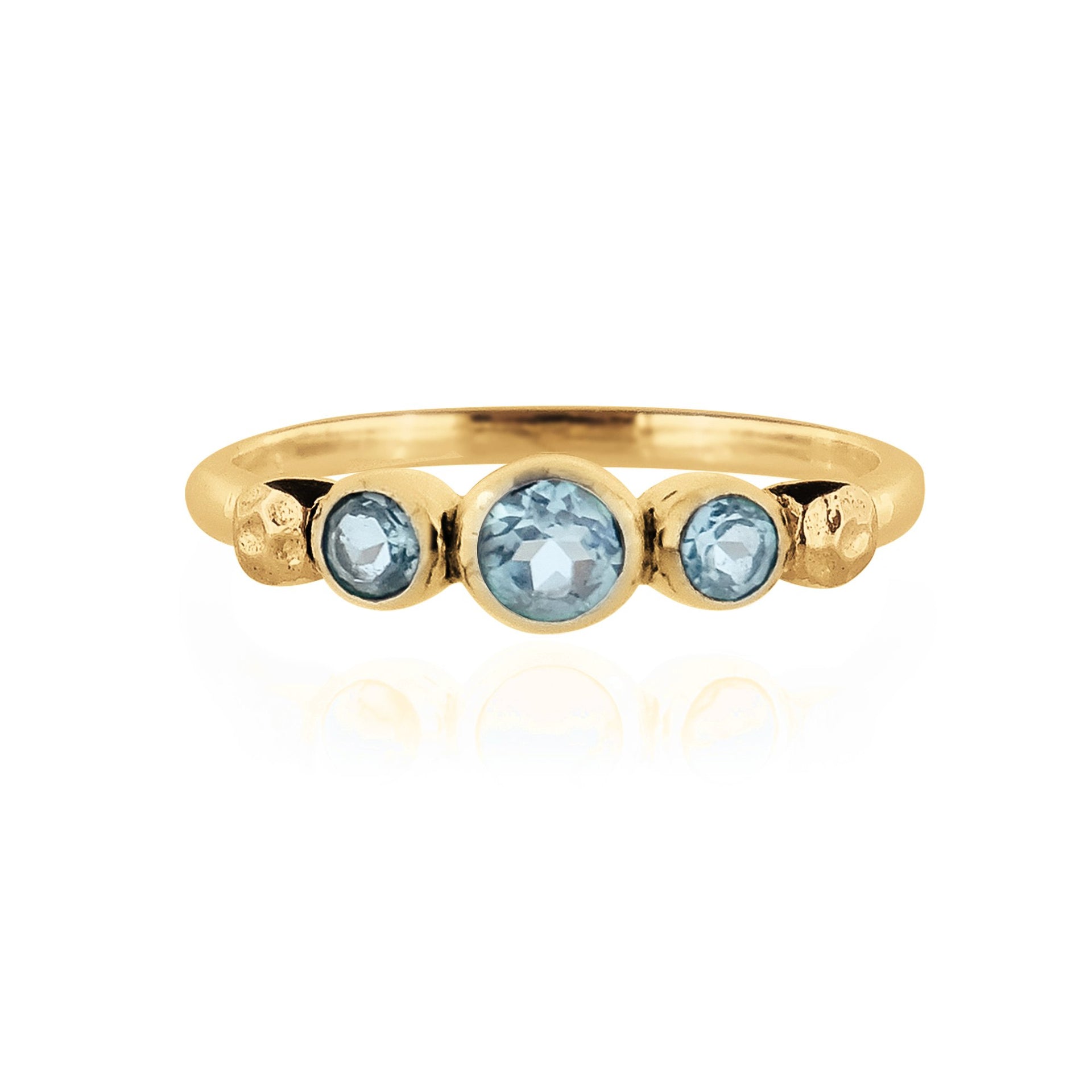 Lakshmi Gold Vermeil Ring - Blue Topaz