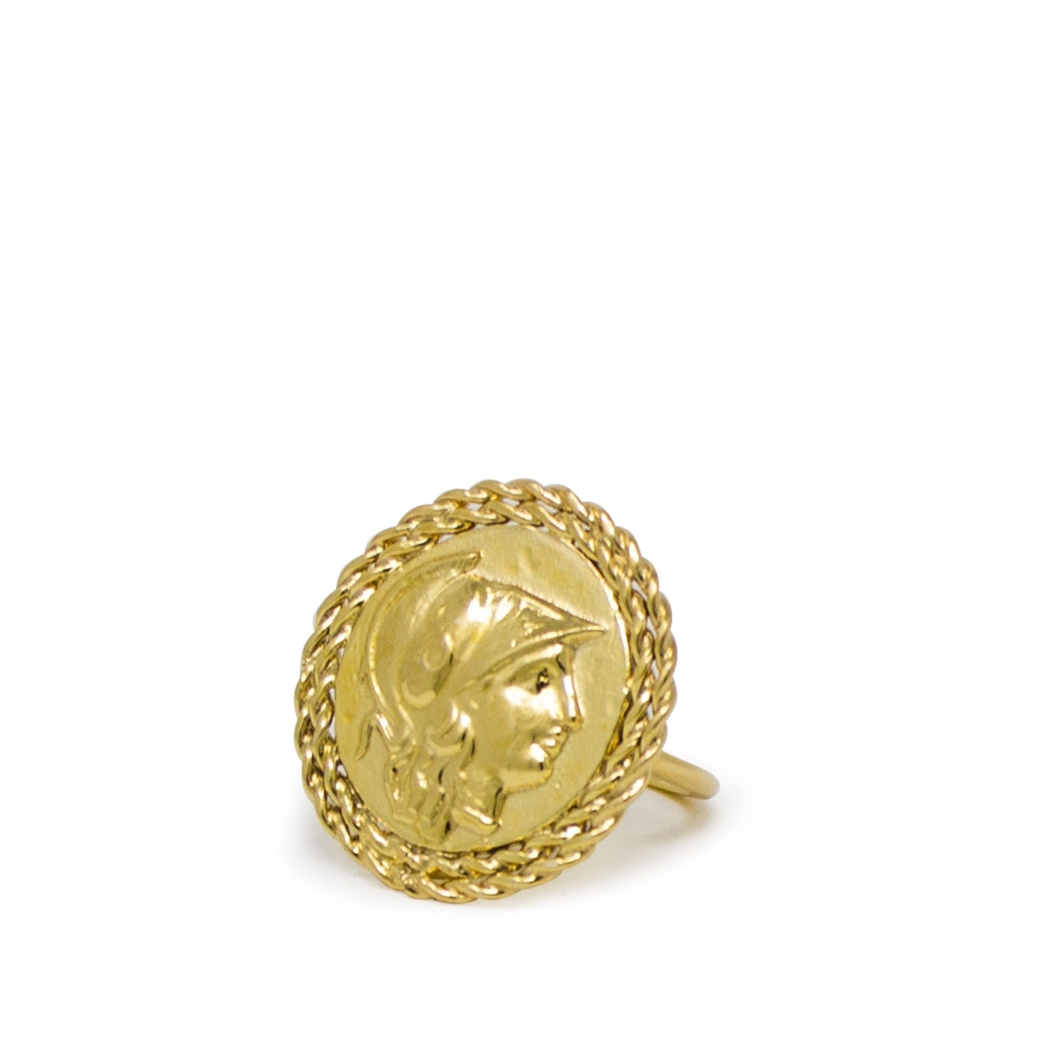 Athena Gold-Plated Treccia Ring