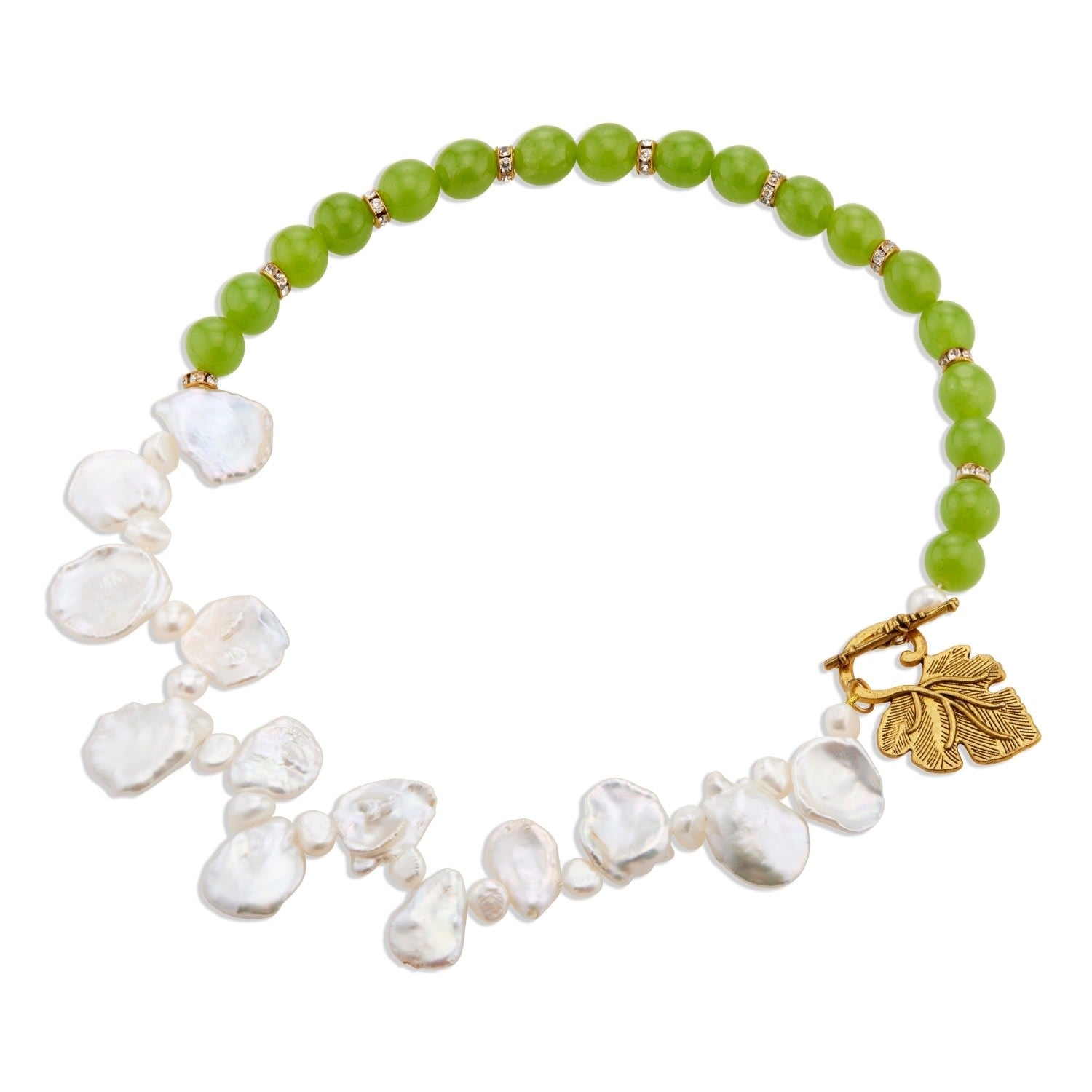 Keshi Pearls & Jade Beads Necklace