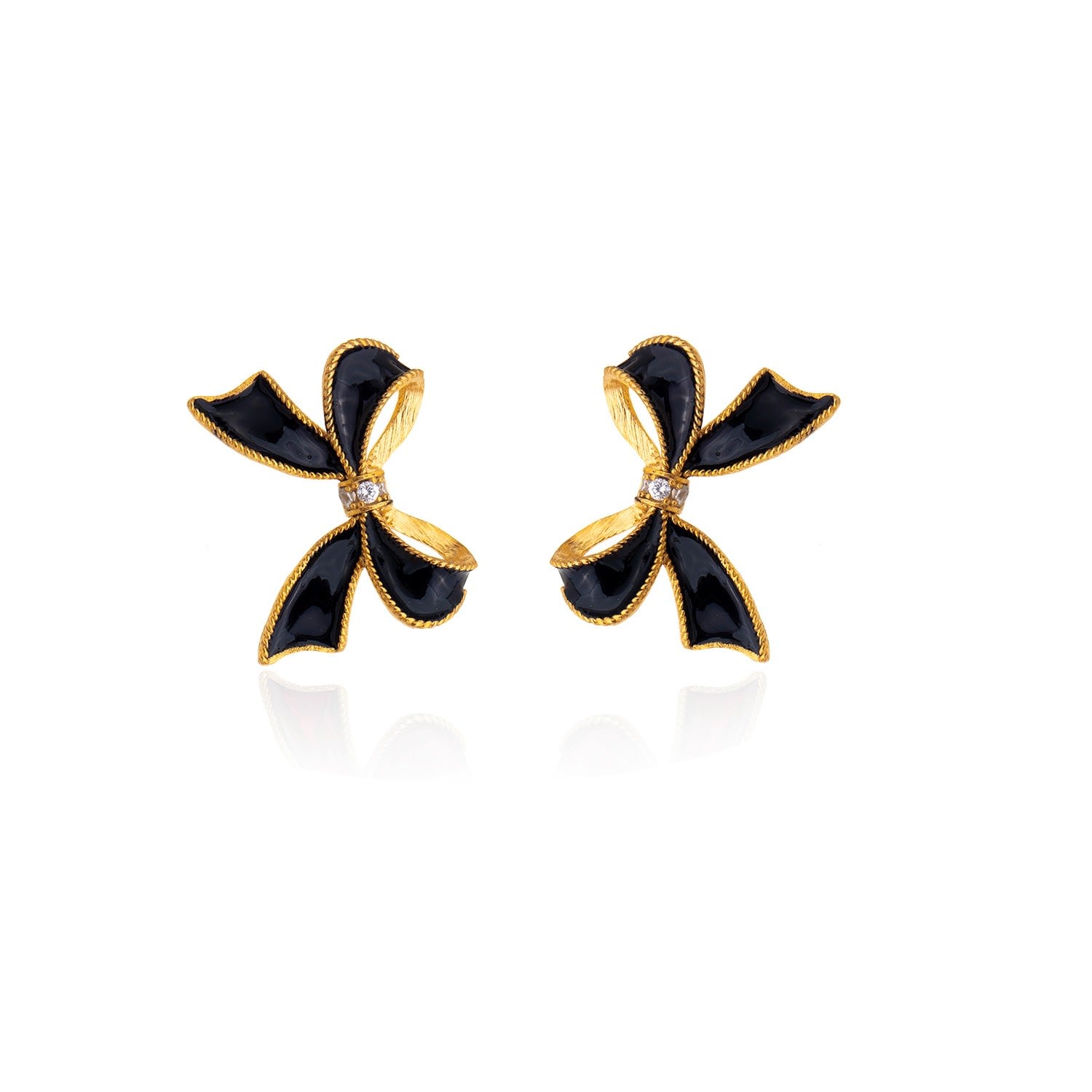 Black Bow Earrings