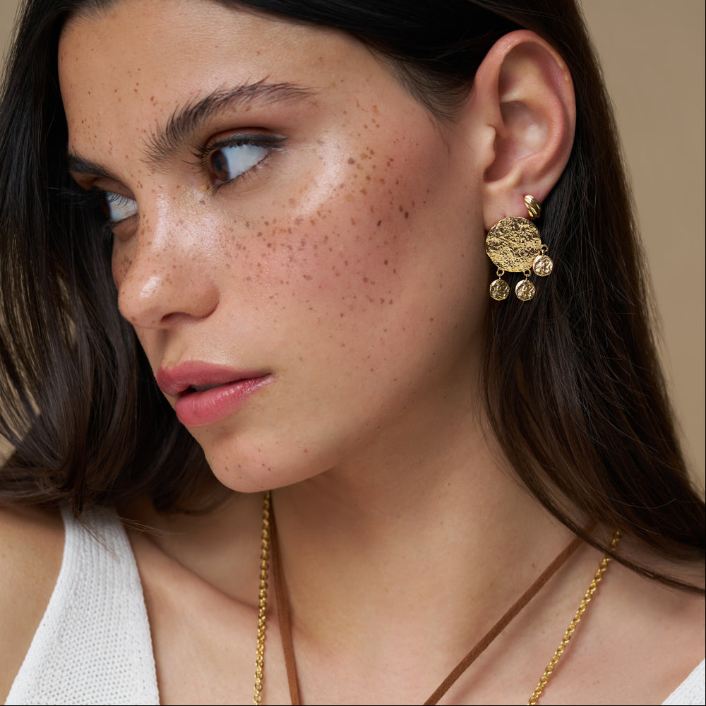 Molten Coin Shaker Earrings