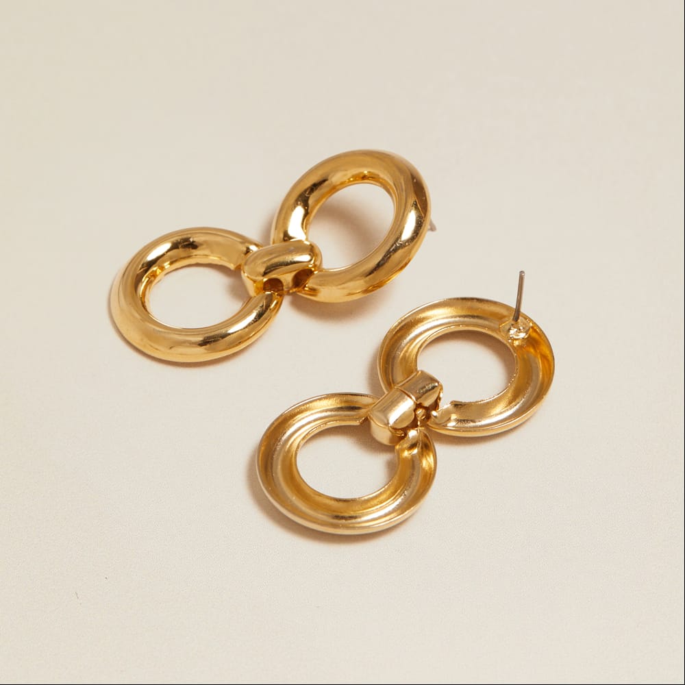 Vintage Twin Hoop Drop Earrings