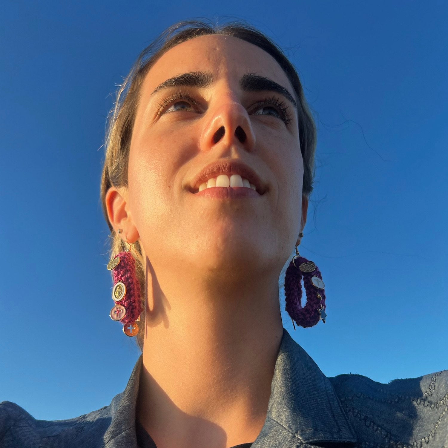 Drop Earrings - Wine