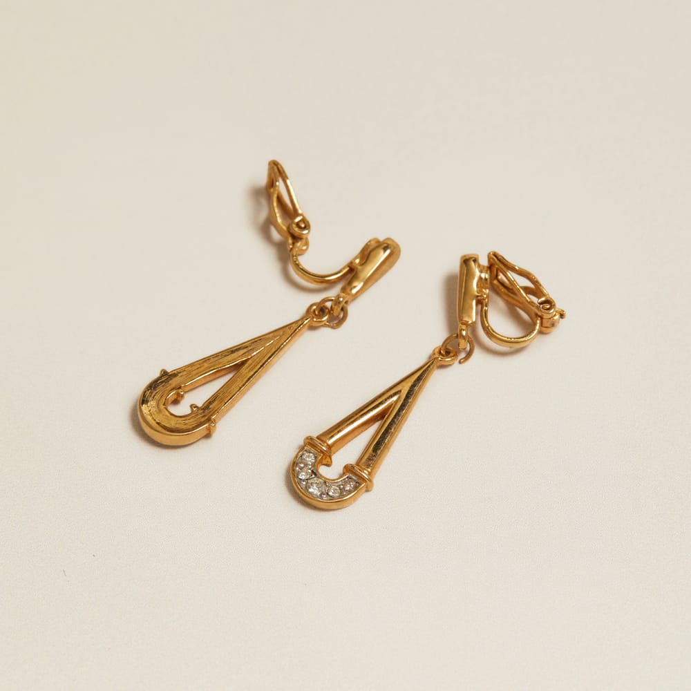 Vintage Crystal Teardrop Earrings