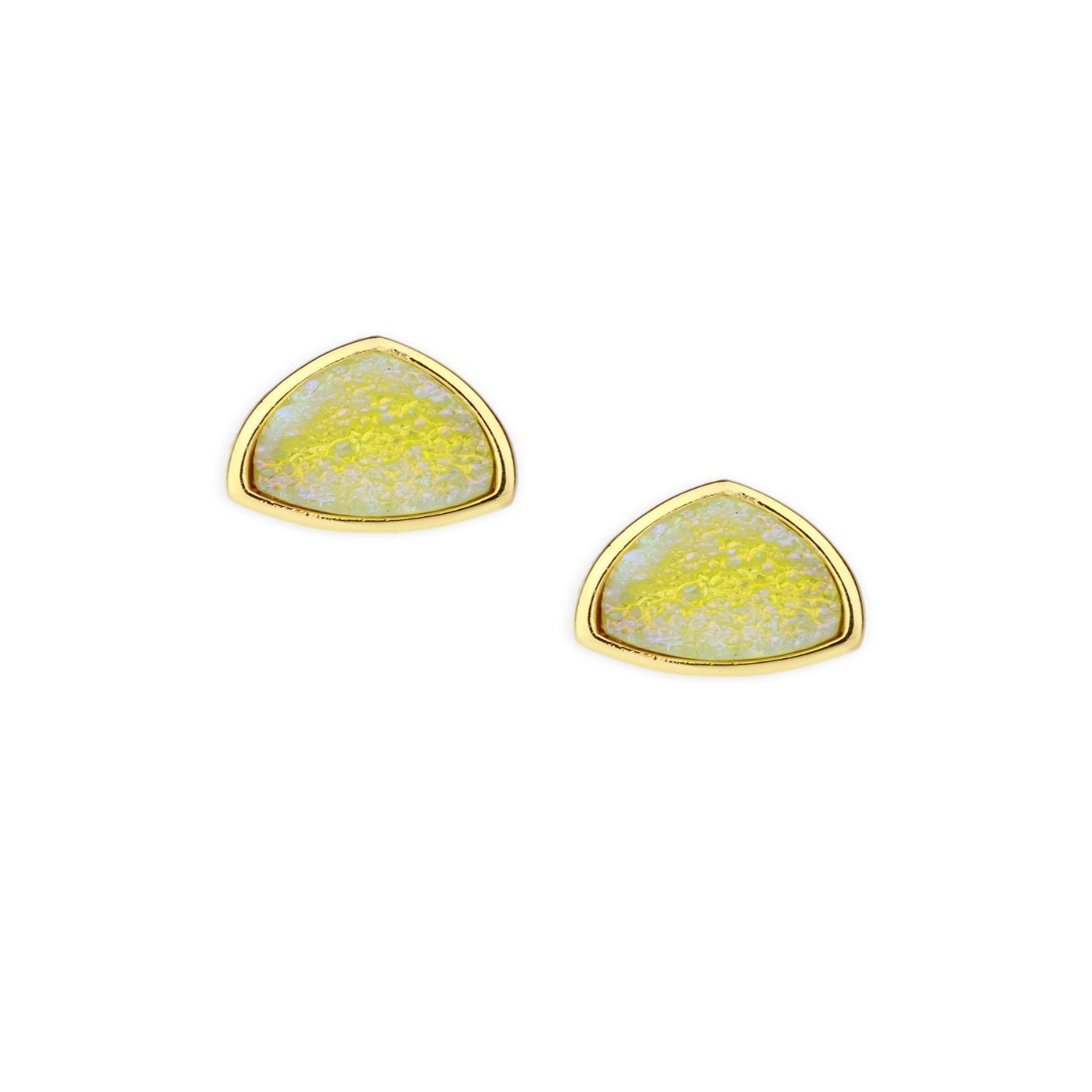 Druzy Stone Studded Yellow Earrings