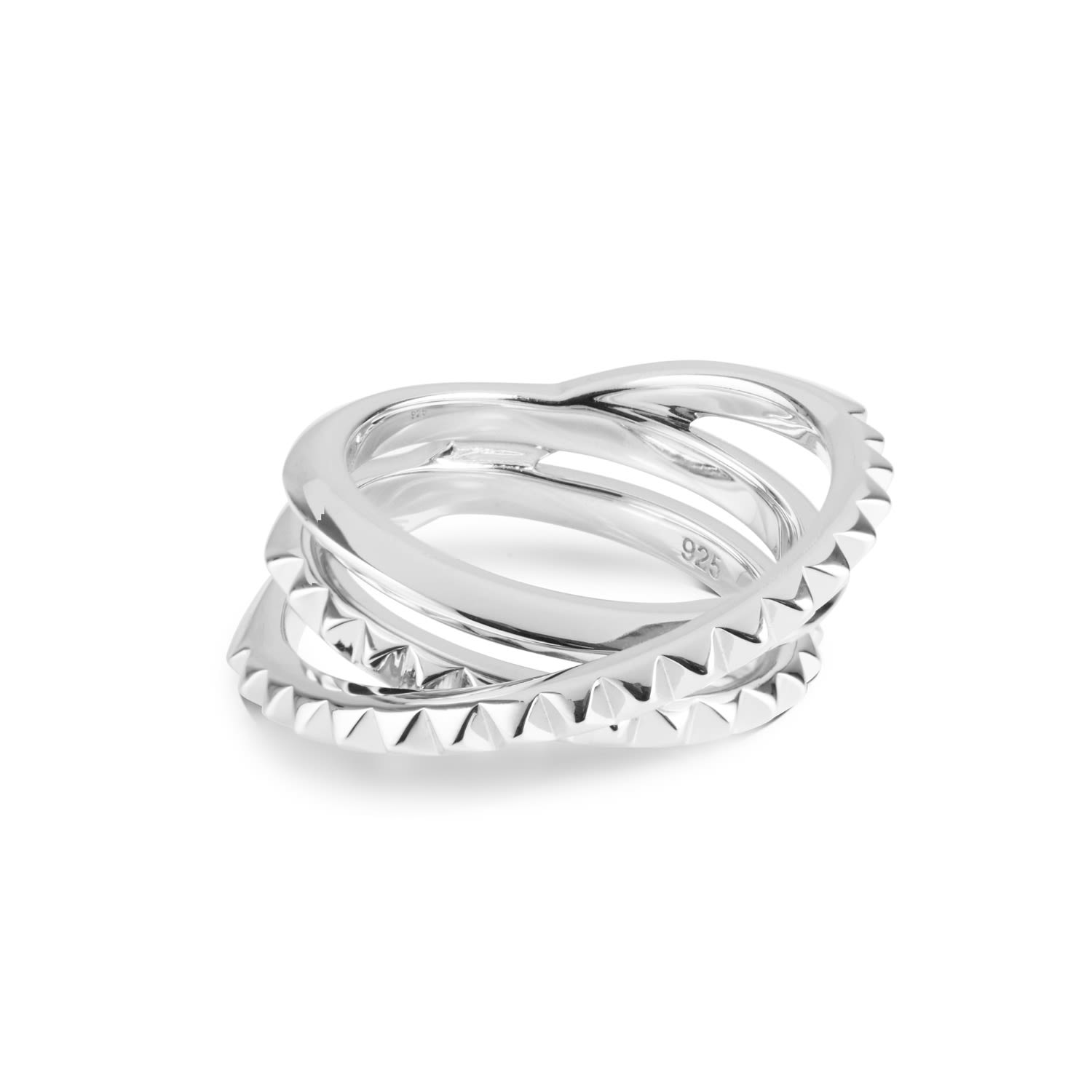 Entwined Serpent Ring Silver