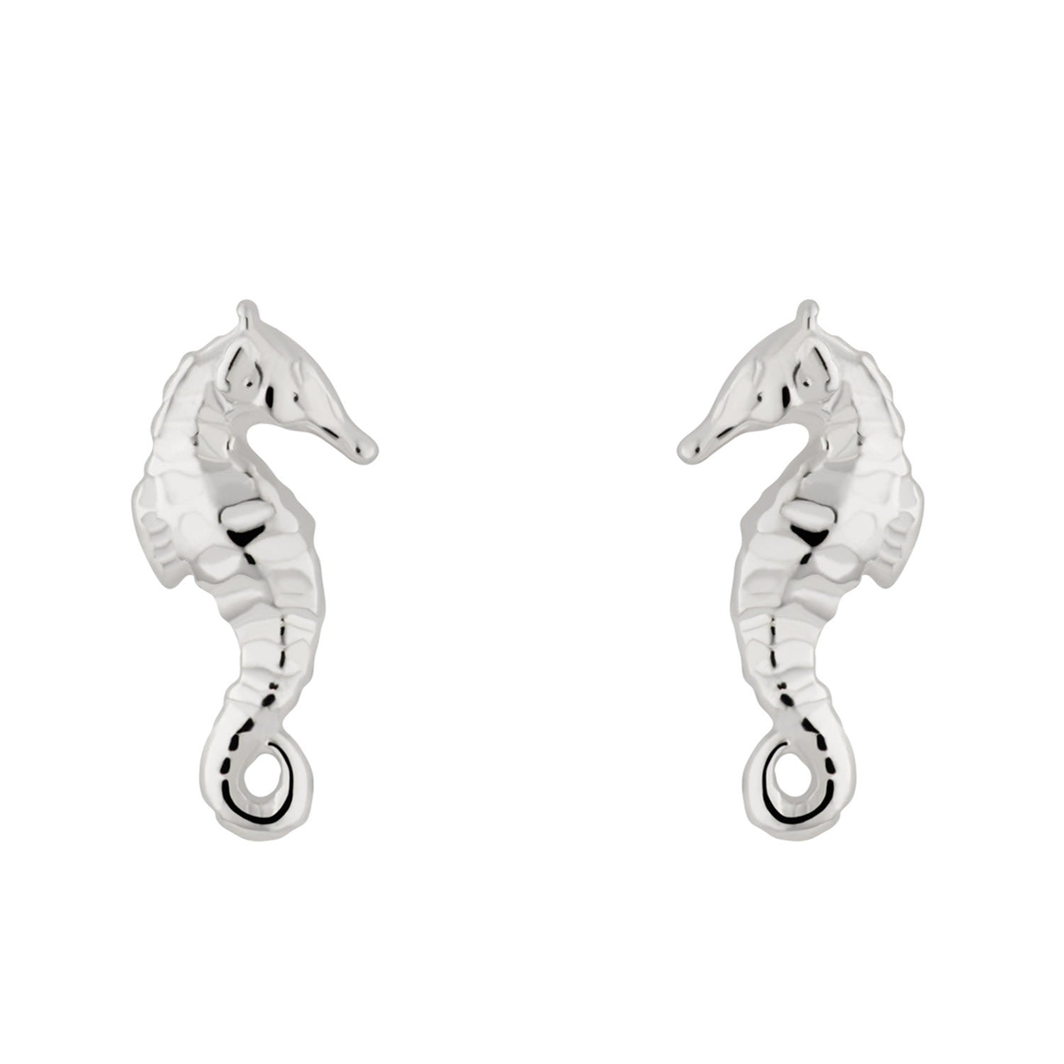 Sterling Silver Seahorse Stud Earrings