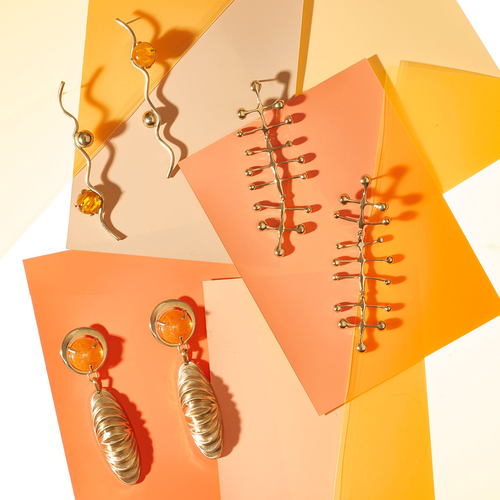 Camille Earring In Speckled Orange