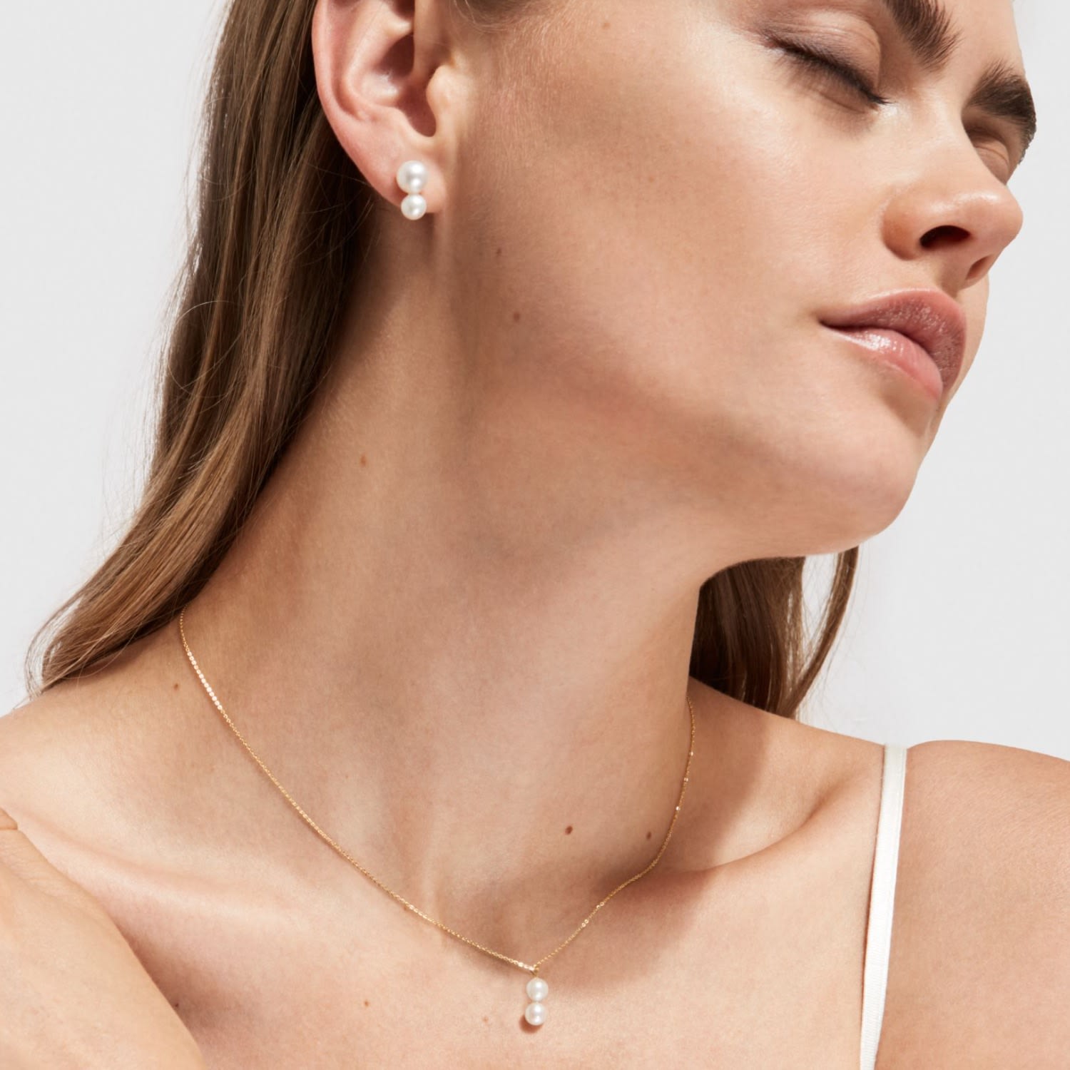 Dua Pearl Solid Gold Necklace