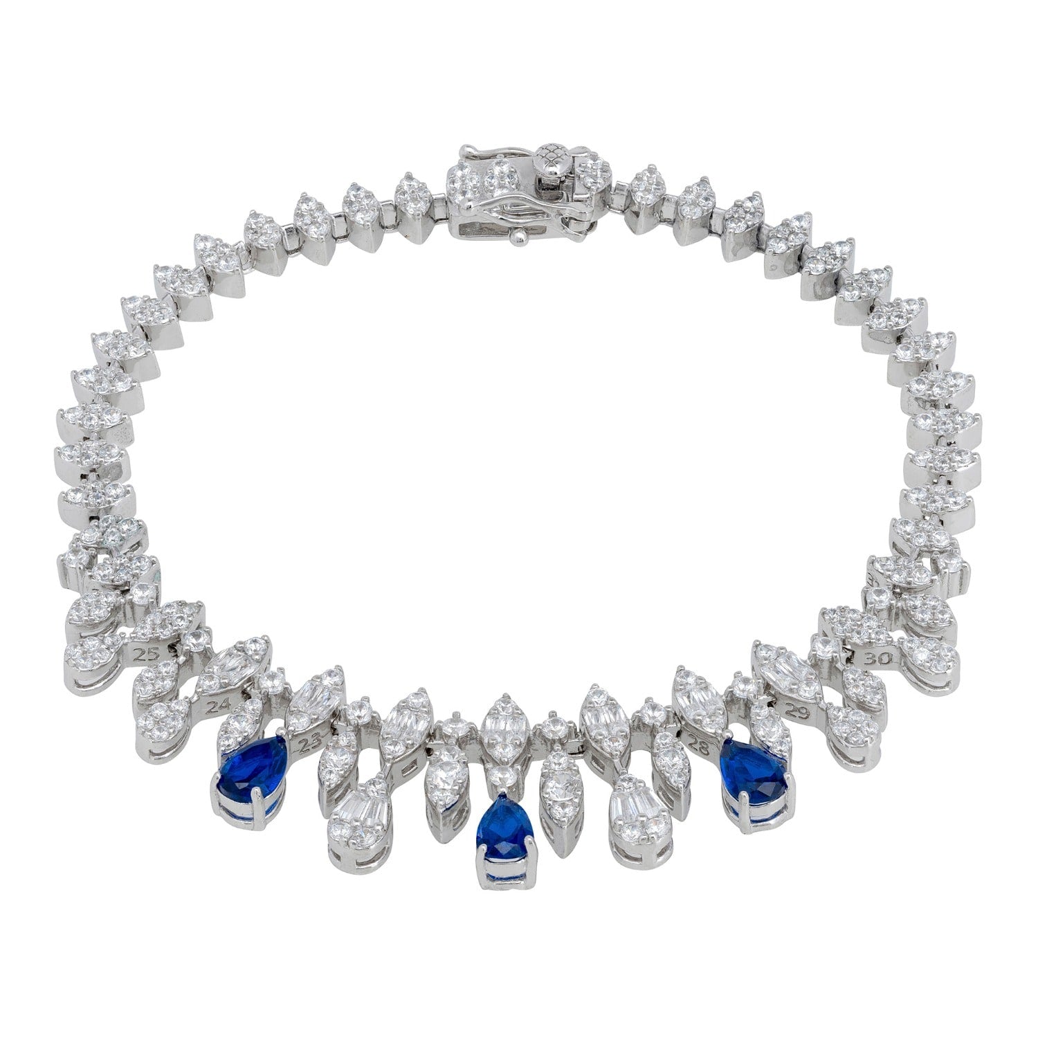 Duchess Sapphire Tennis Bracelet Silver