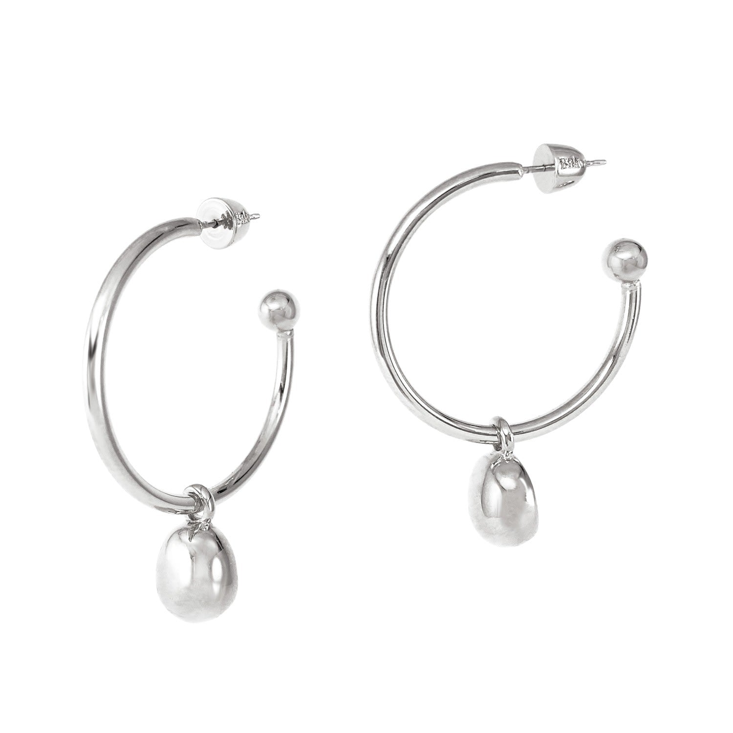 Galina 2-In-1 Hoops Large Silver